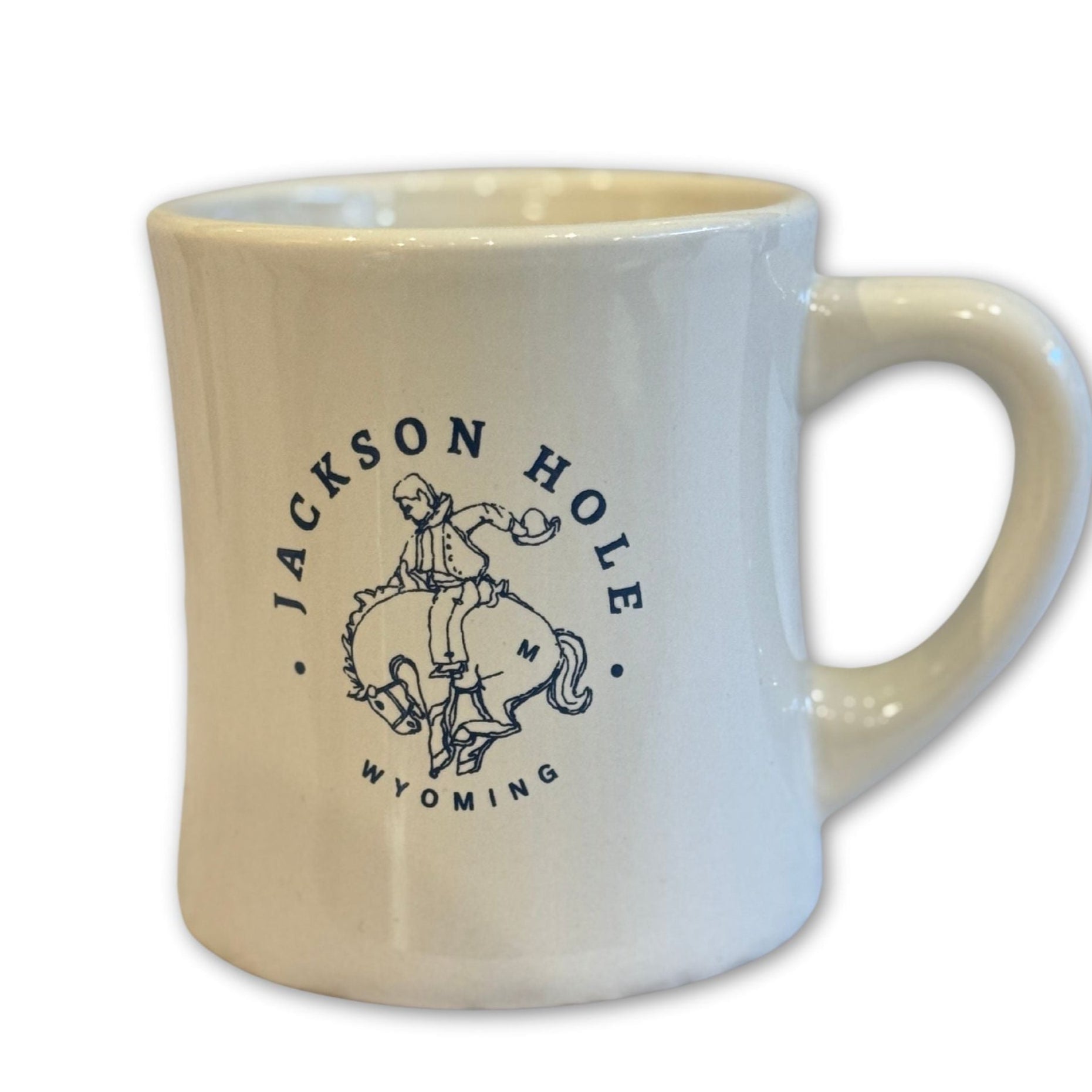 Diner Mug Jackson Hole Blue Font