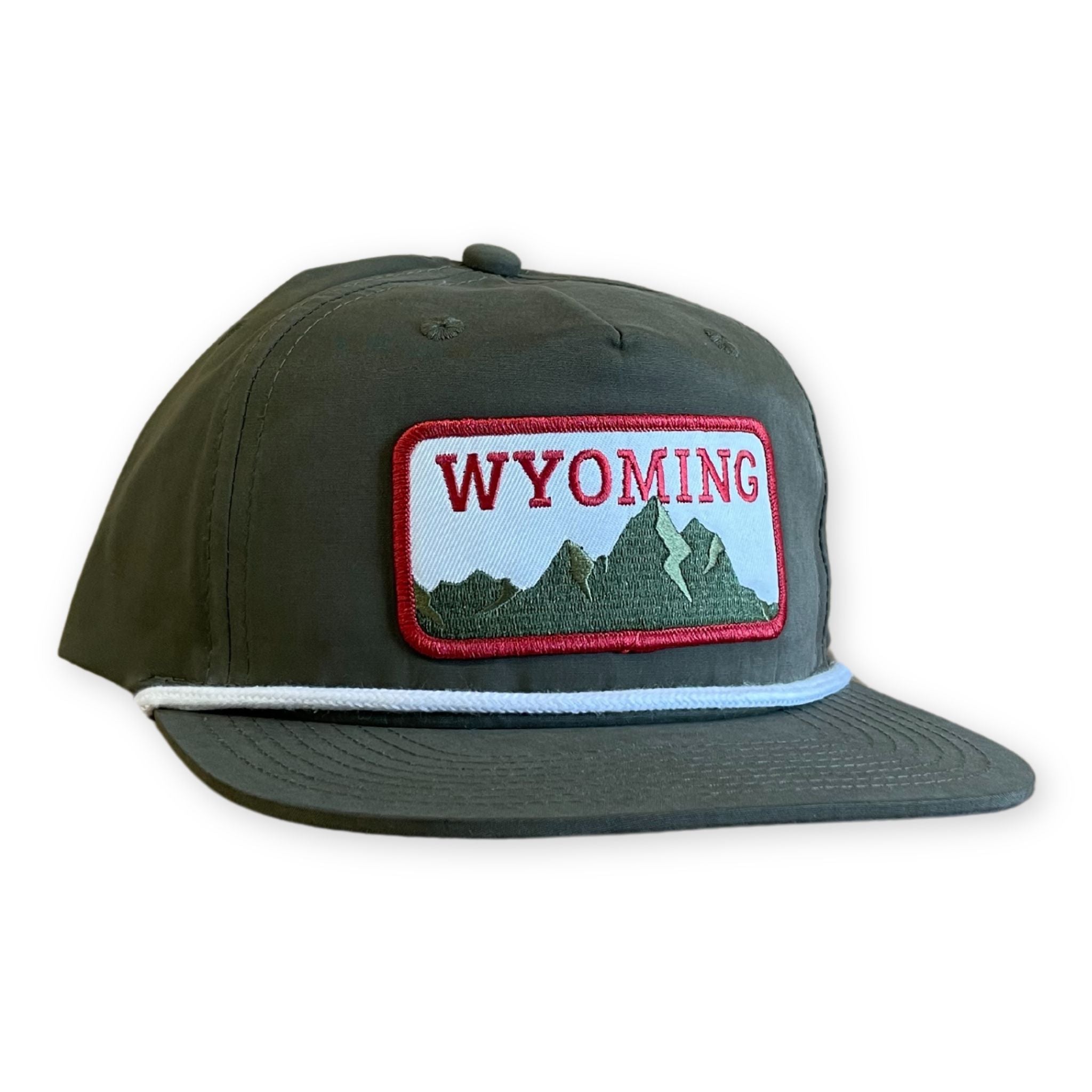 Charcoal Hat with Wyoming Mountain Patch