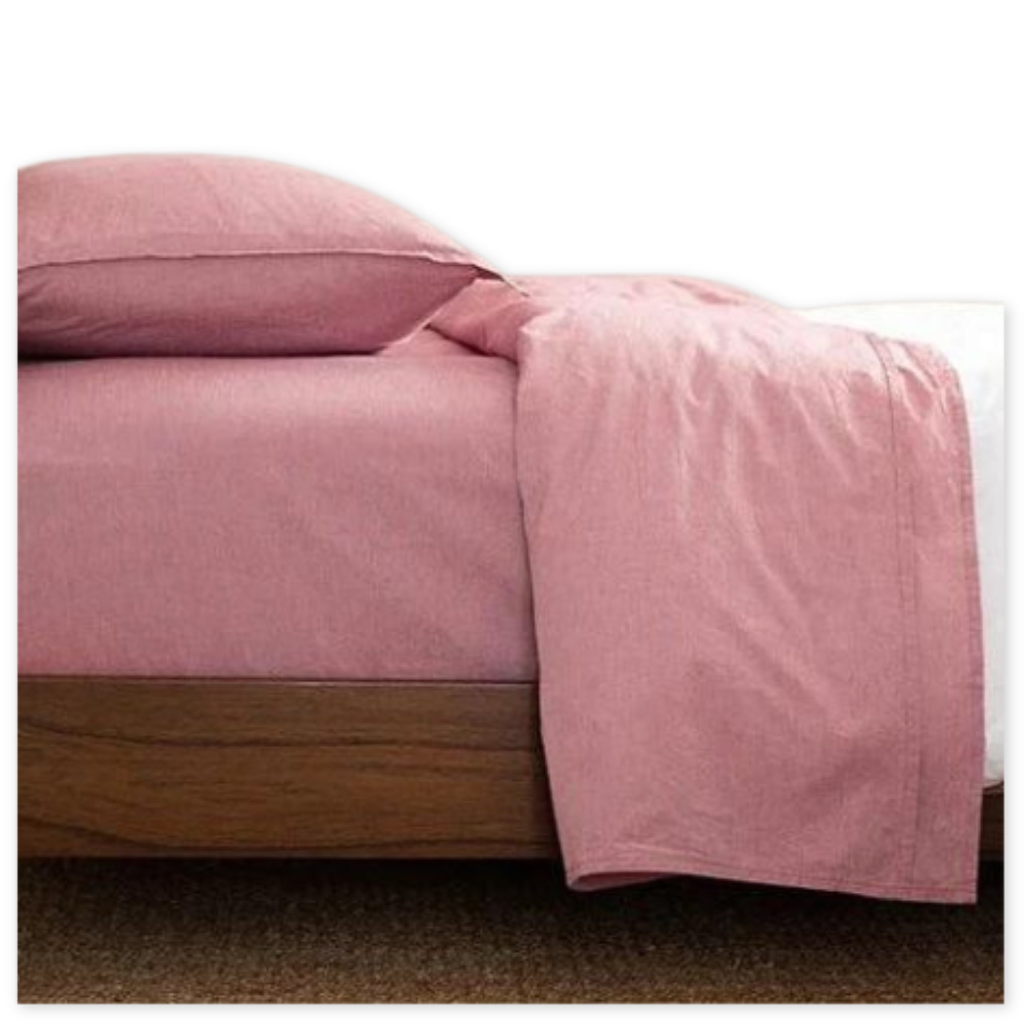 pink cotton bed sheet set