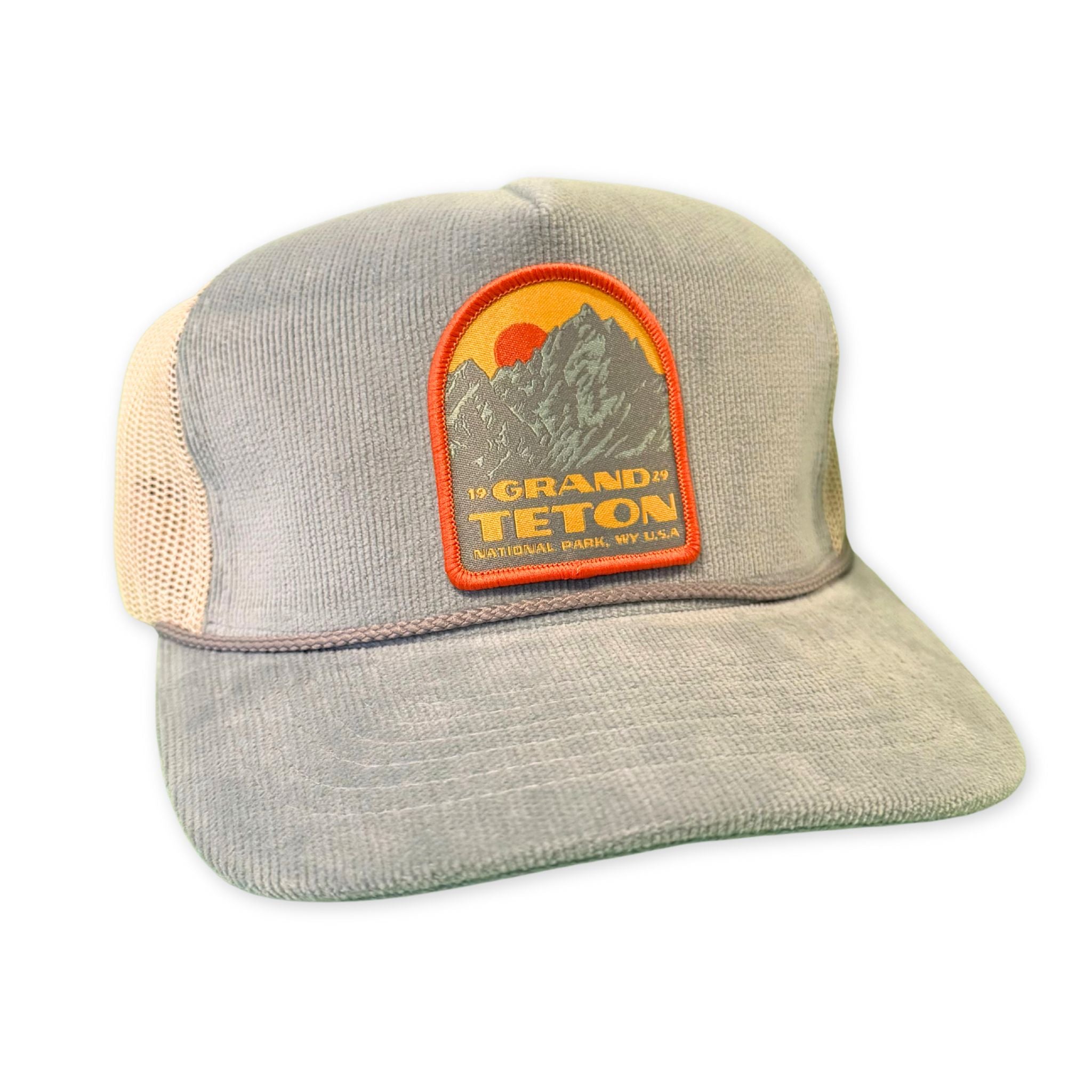 Grand Teton Light Blue Patch Trucker Hat