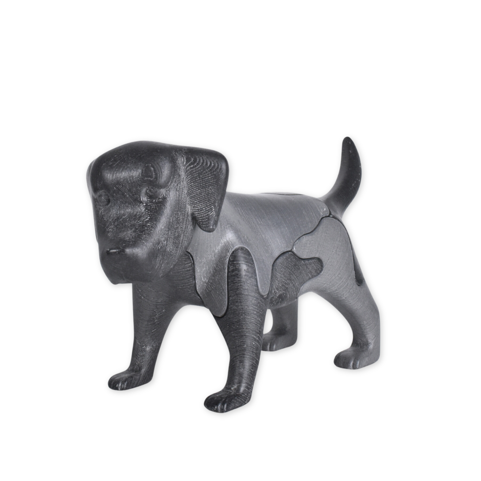 plastic dog statue puzzle