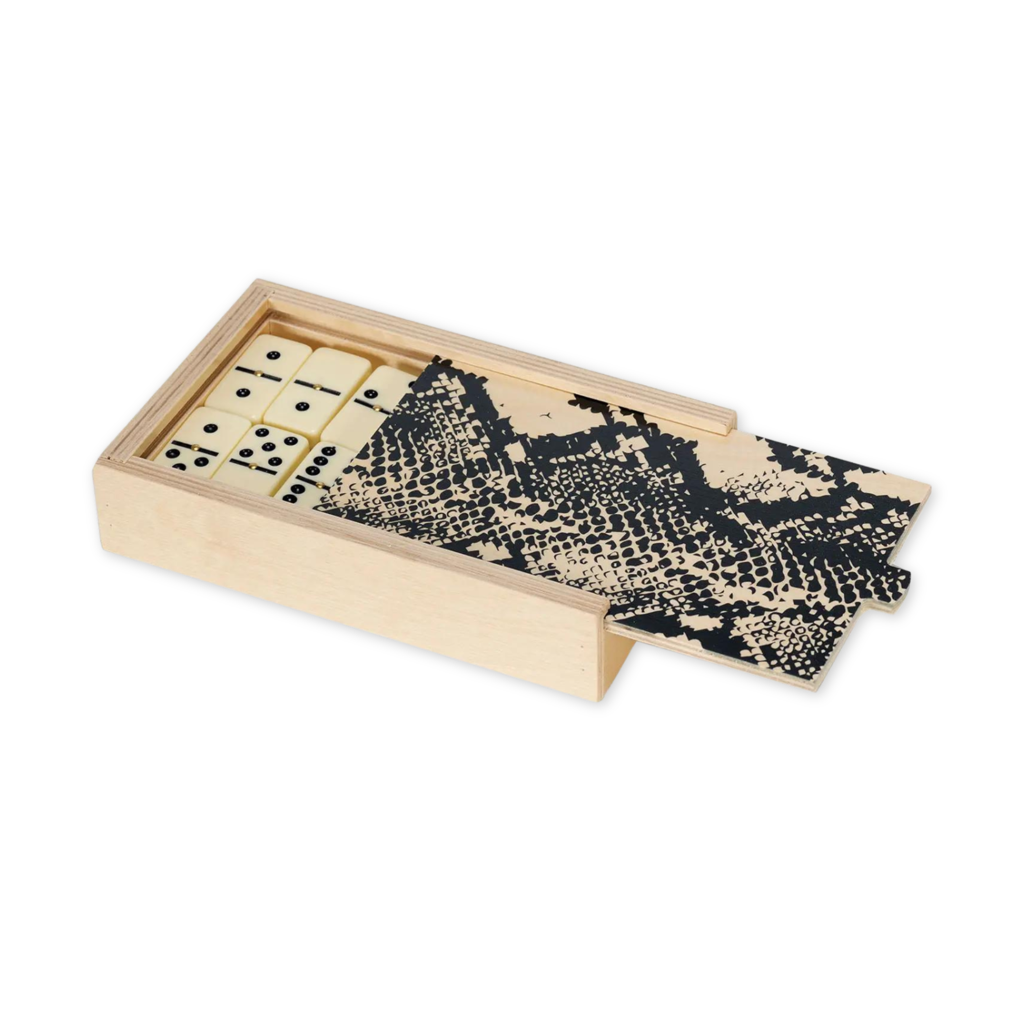 jumbo domino set in a decorative wooden box