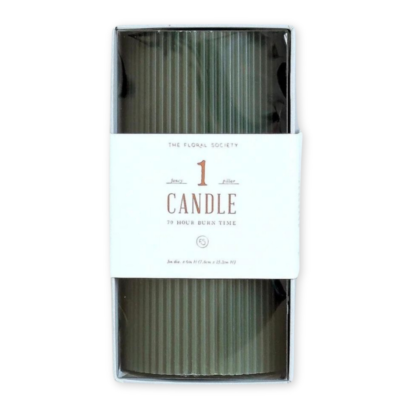 large pillar candle with cotton wick