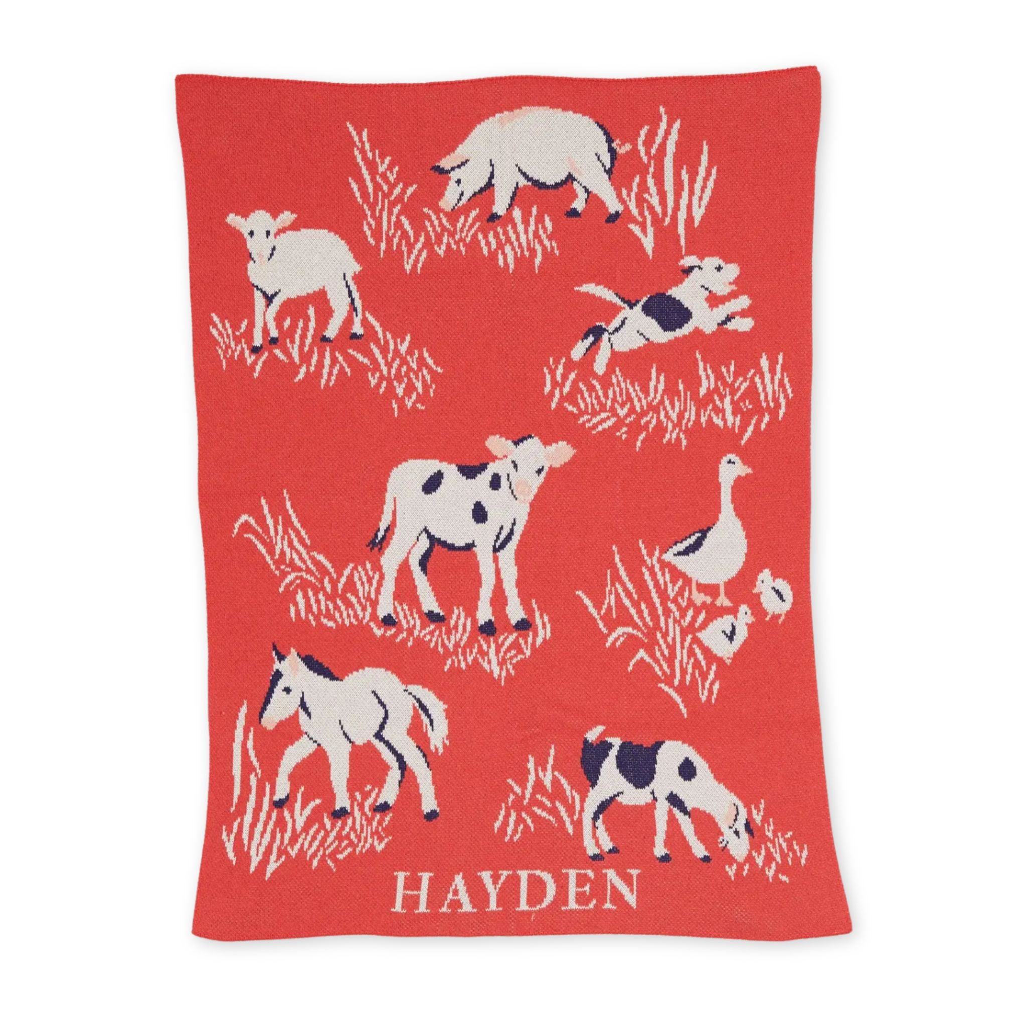 Farm Baby Blanket - Customizable