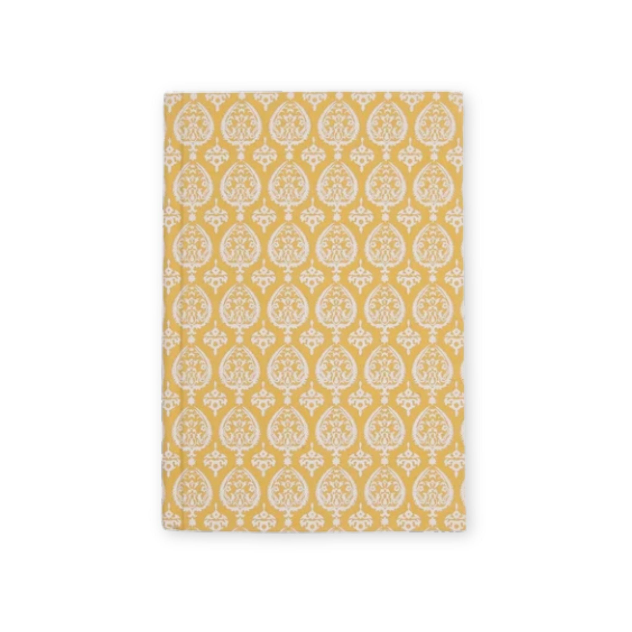 Medium Block Print Hardbound Yellow Journal