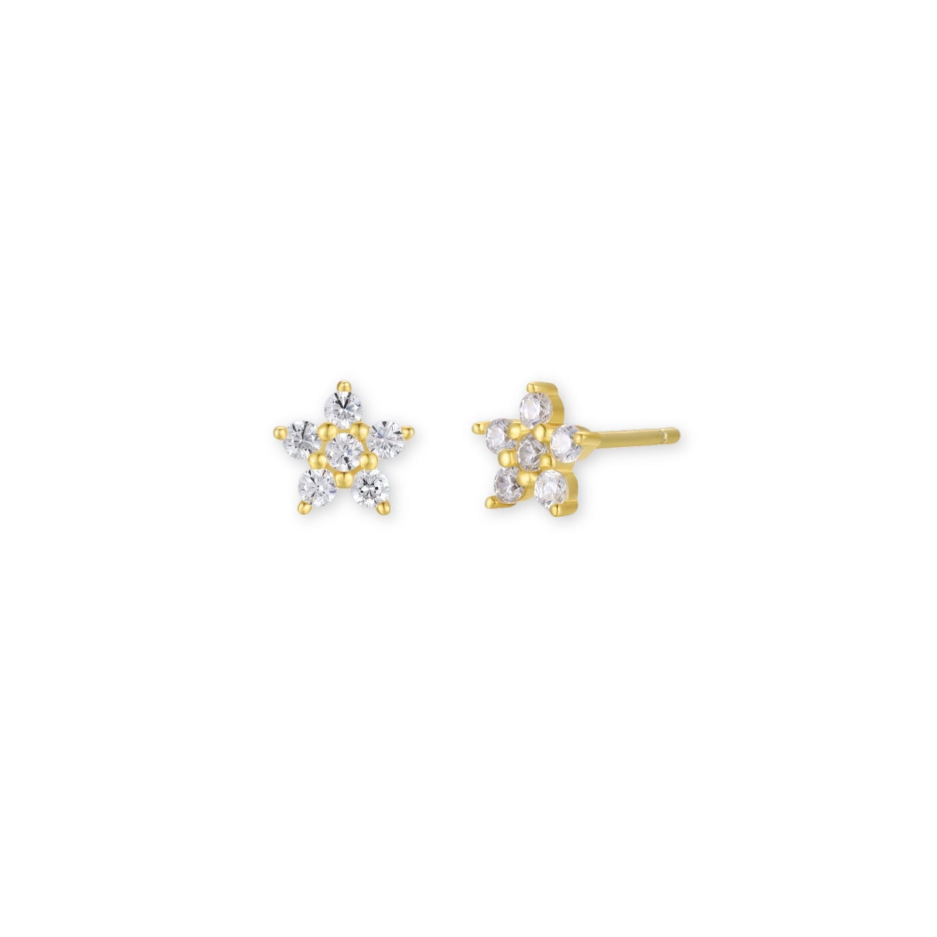 Flower Pave Studs