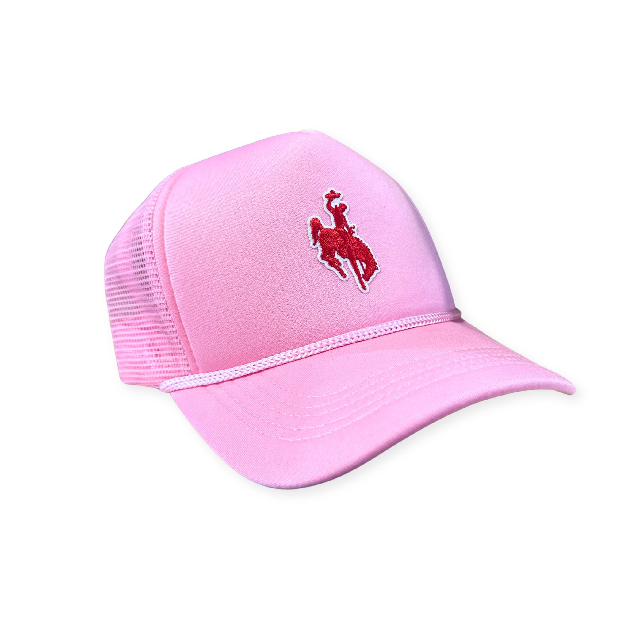 Red Bronco Silhouette Foam Trucker Hat