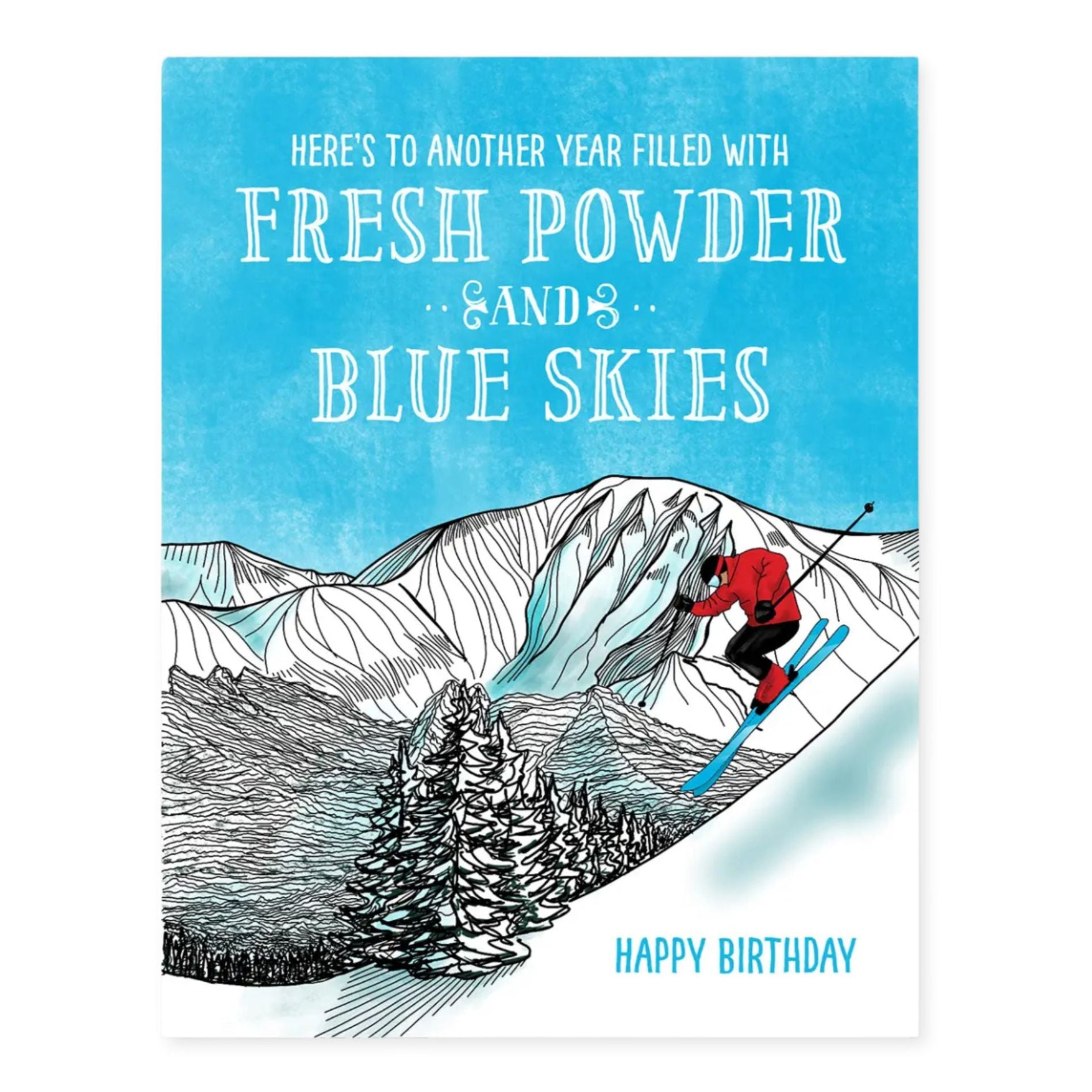 Fresh Powder Birthday Card