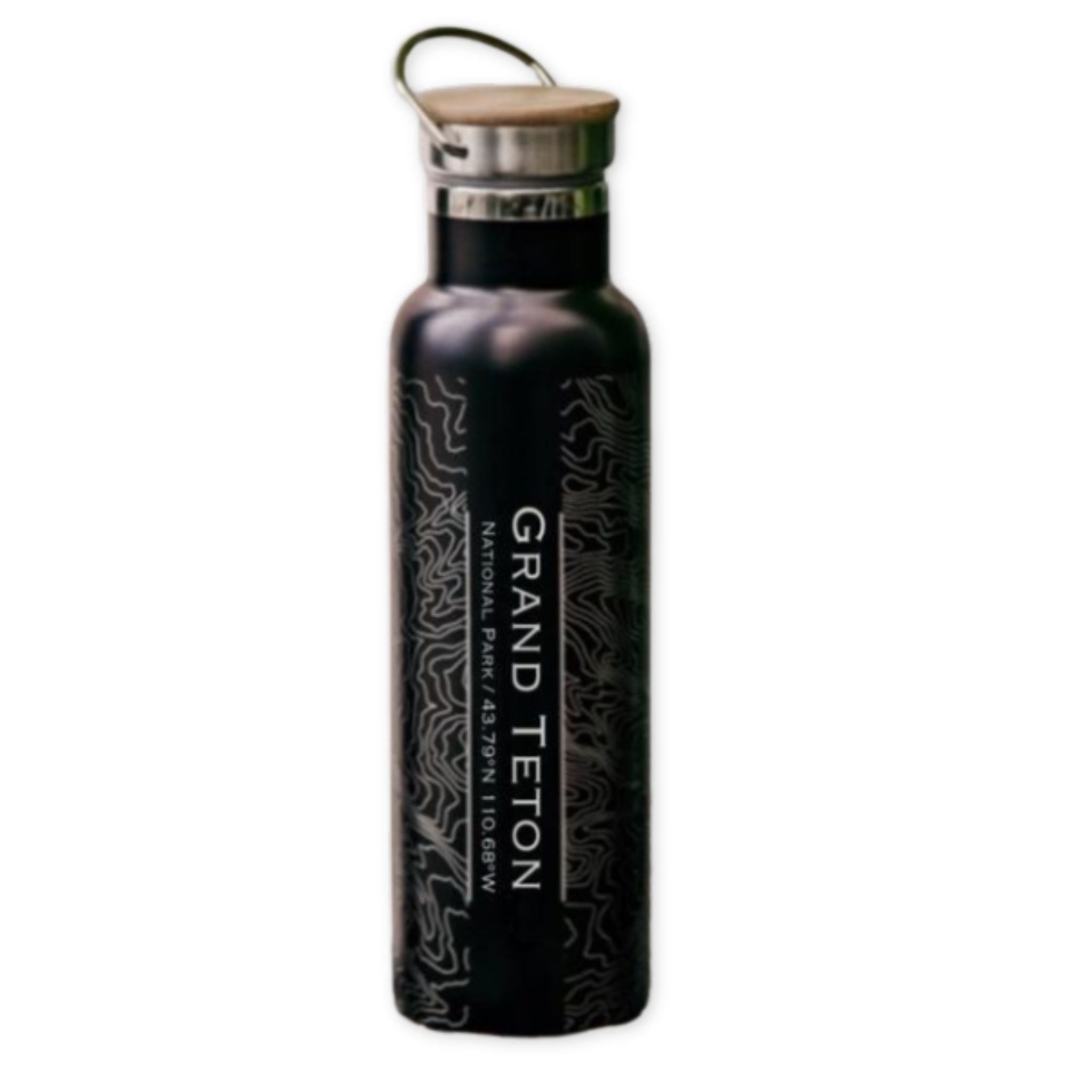 Grand Teton National Park Engraved Bottle With Bamboo Top