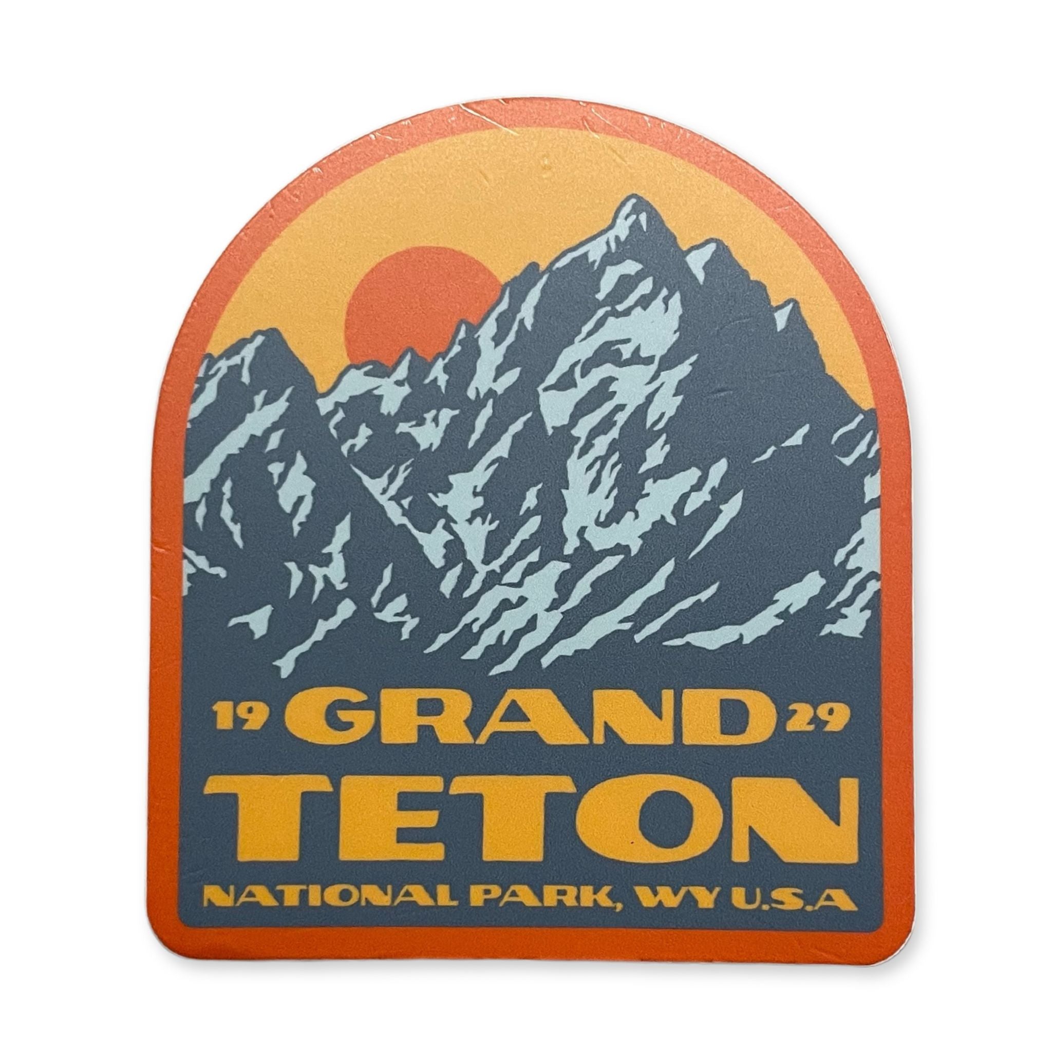 Grand Teton Retro Sunset Sticker