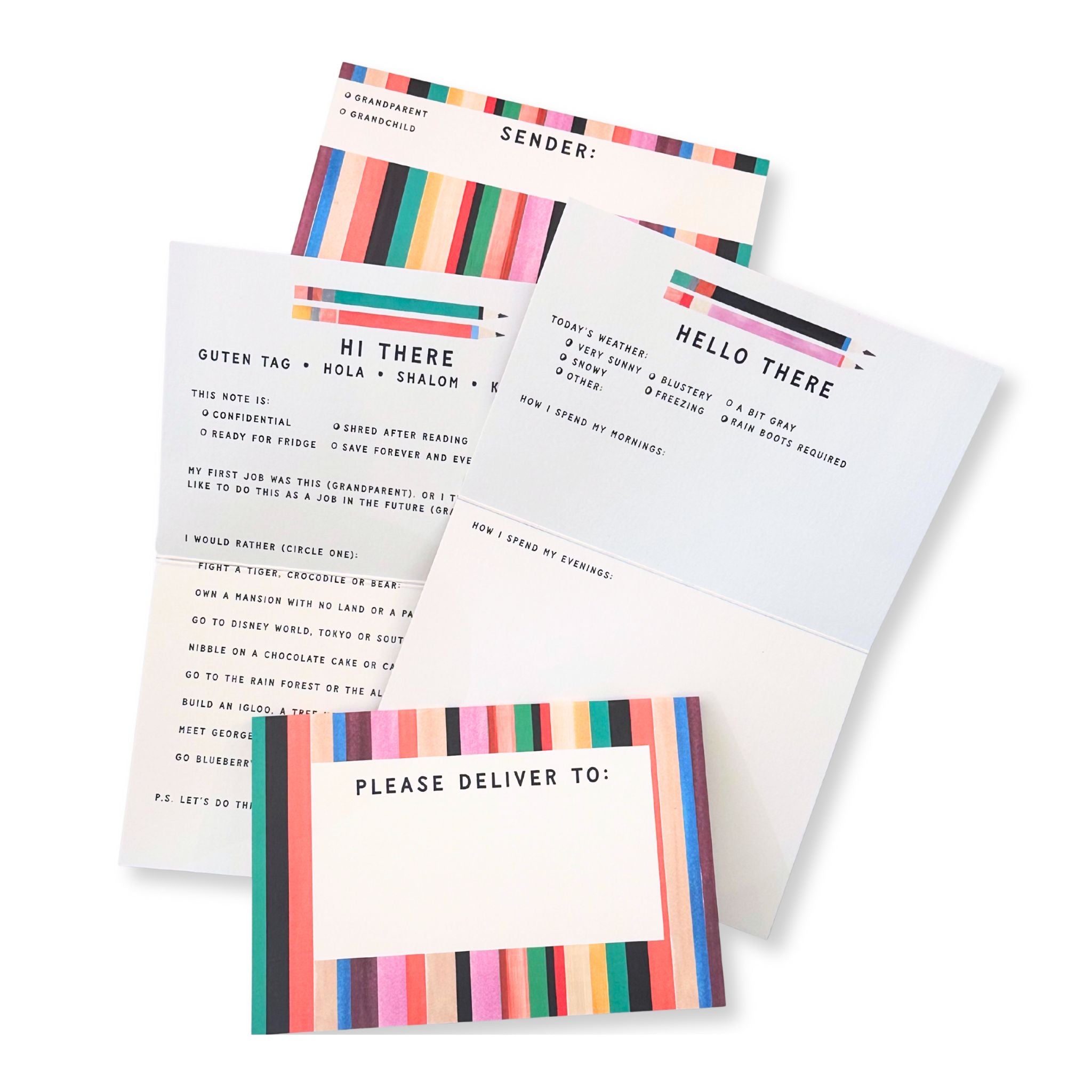 pen pal kit for grandparents