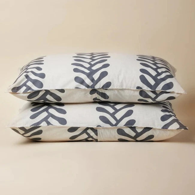 Grey Vines Heather Duvet Cover