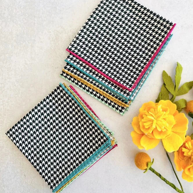 Happy Houndstooth Cocktail Napkin Set