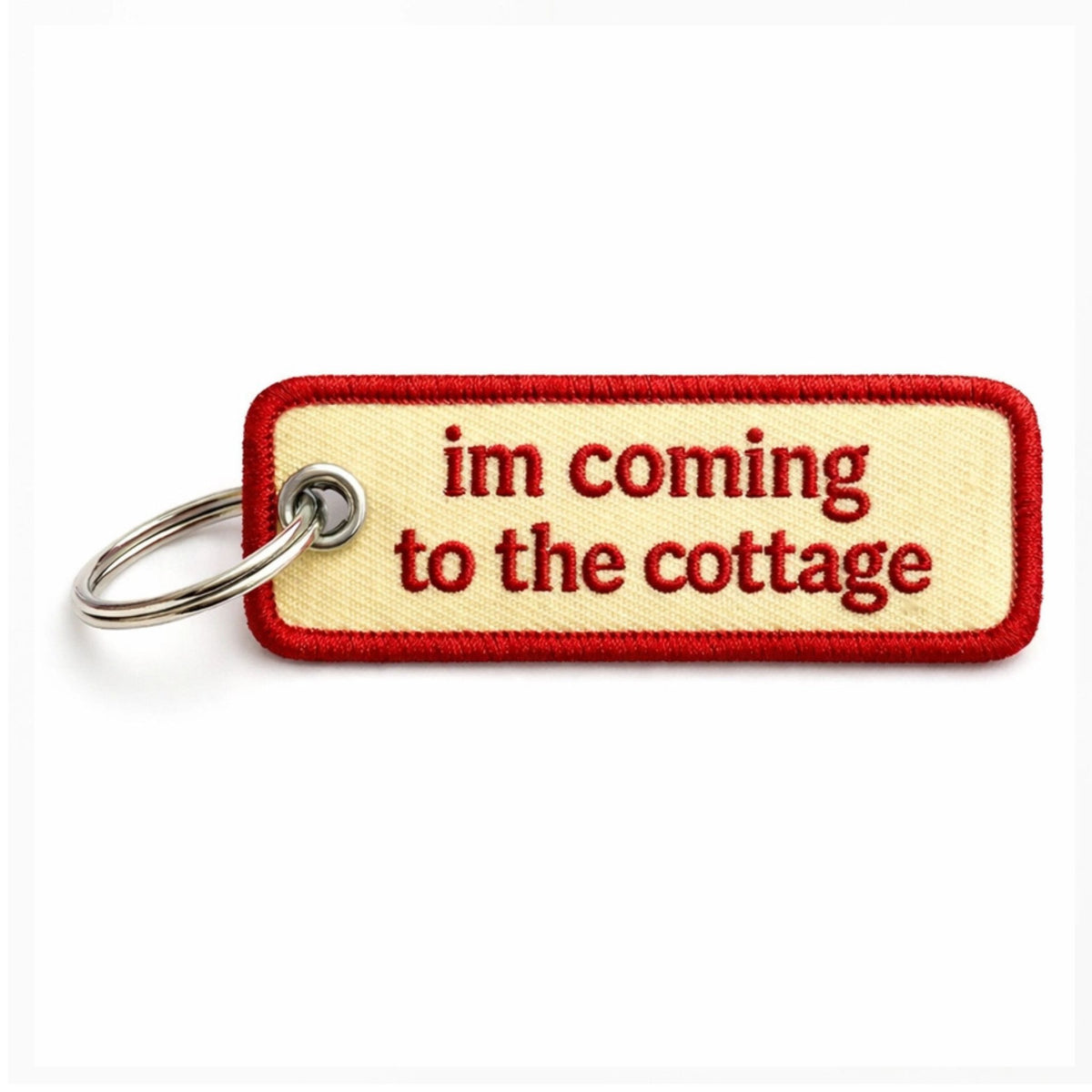 Fabric Embroidered Key Chain Fob