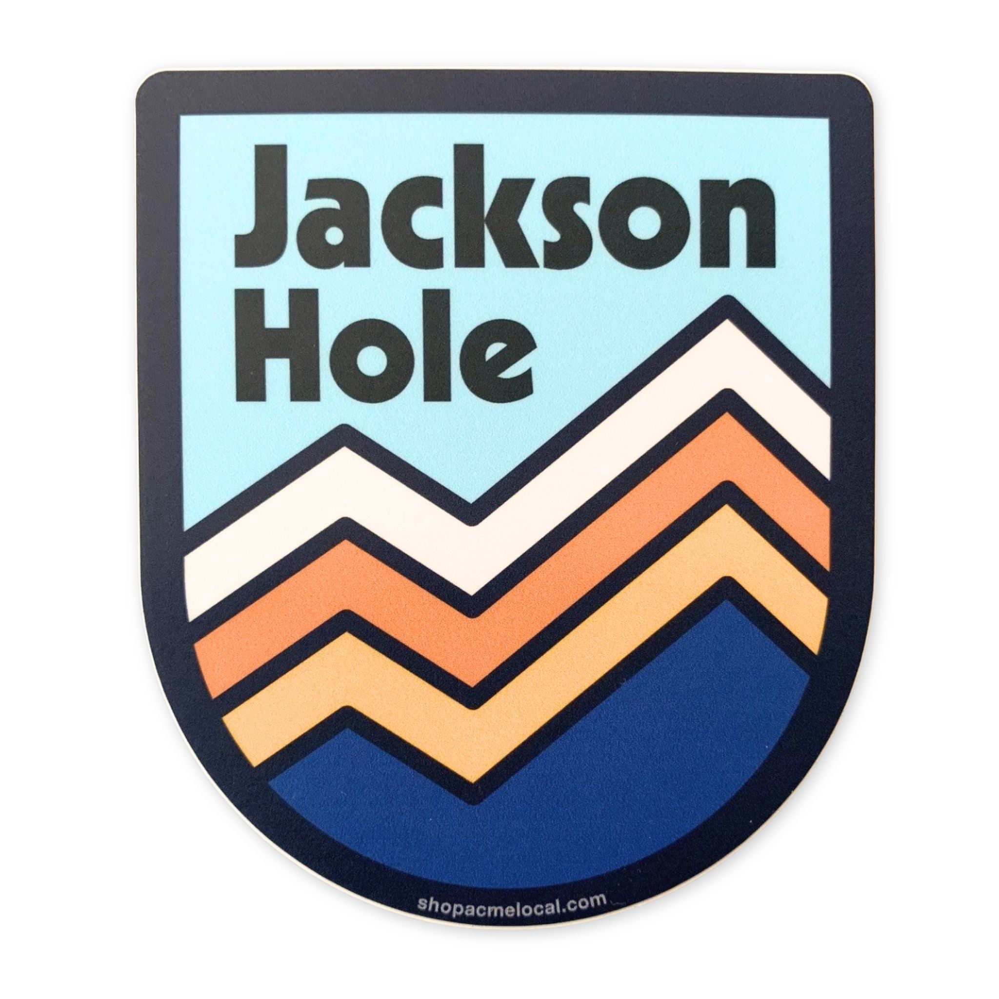 Jackson Hole Blue Sky Retro Sticker