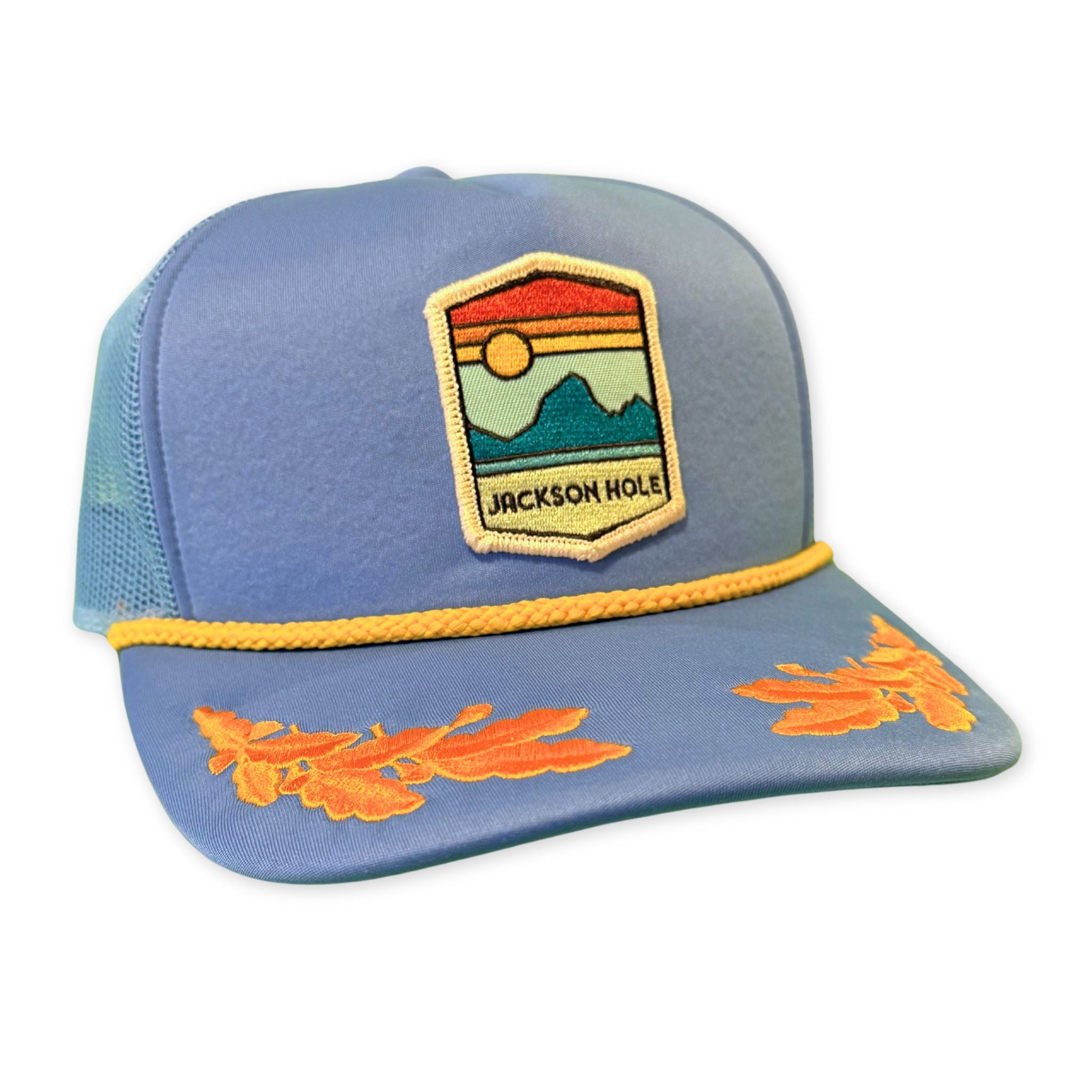 Jackson Hole Color Block Patch on Foam Captain Trucker Hat