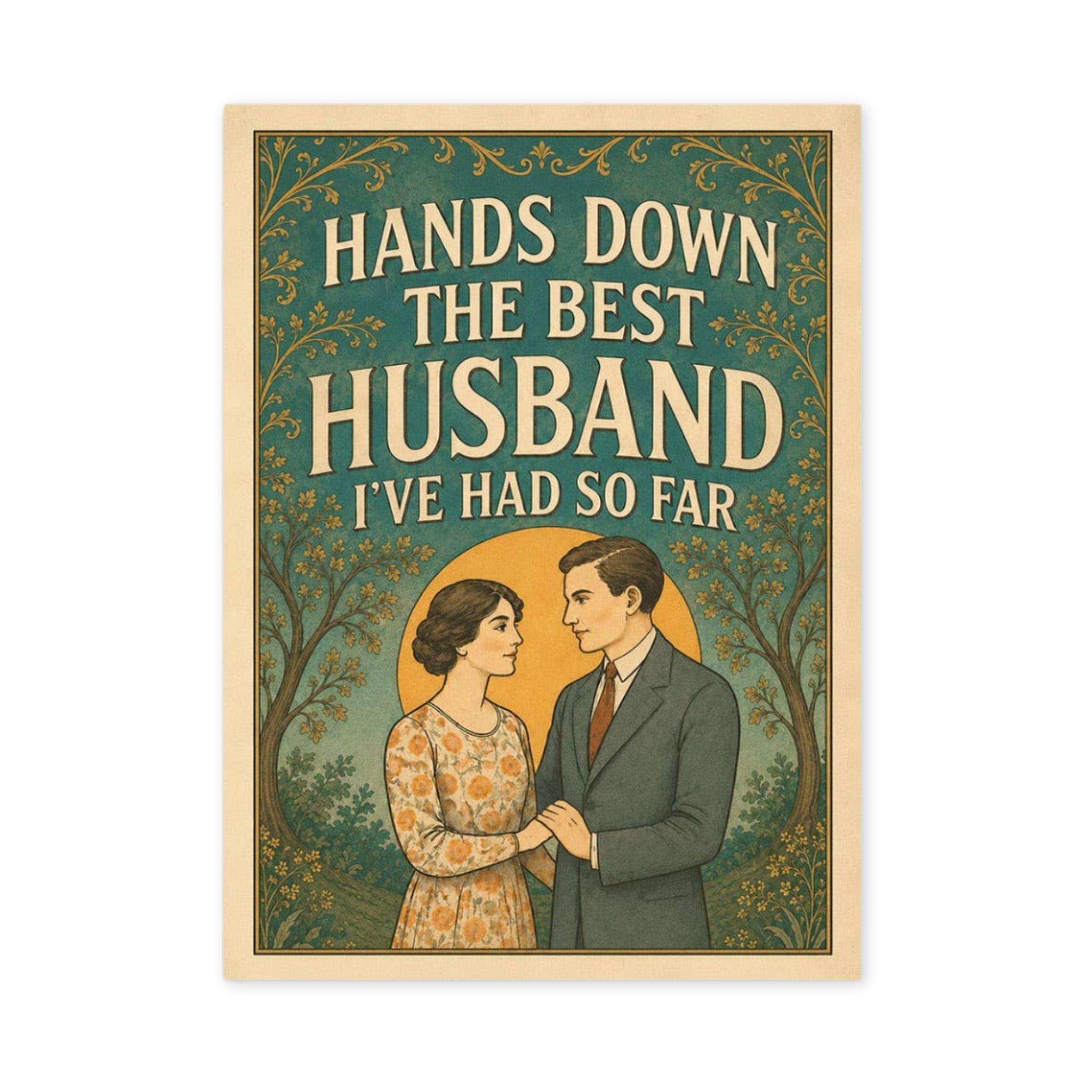 Nostalgic card of husband and wife