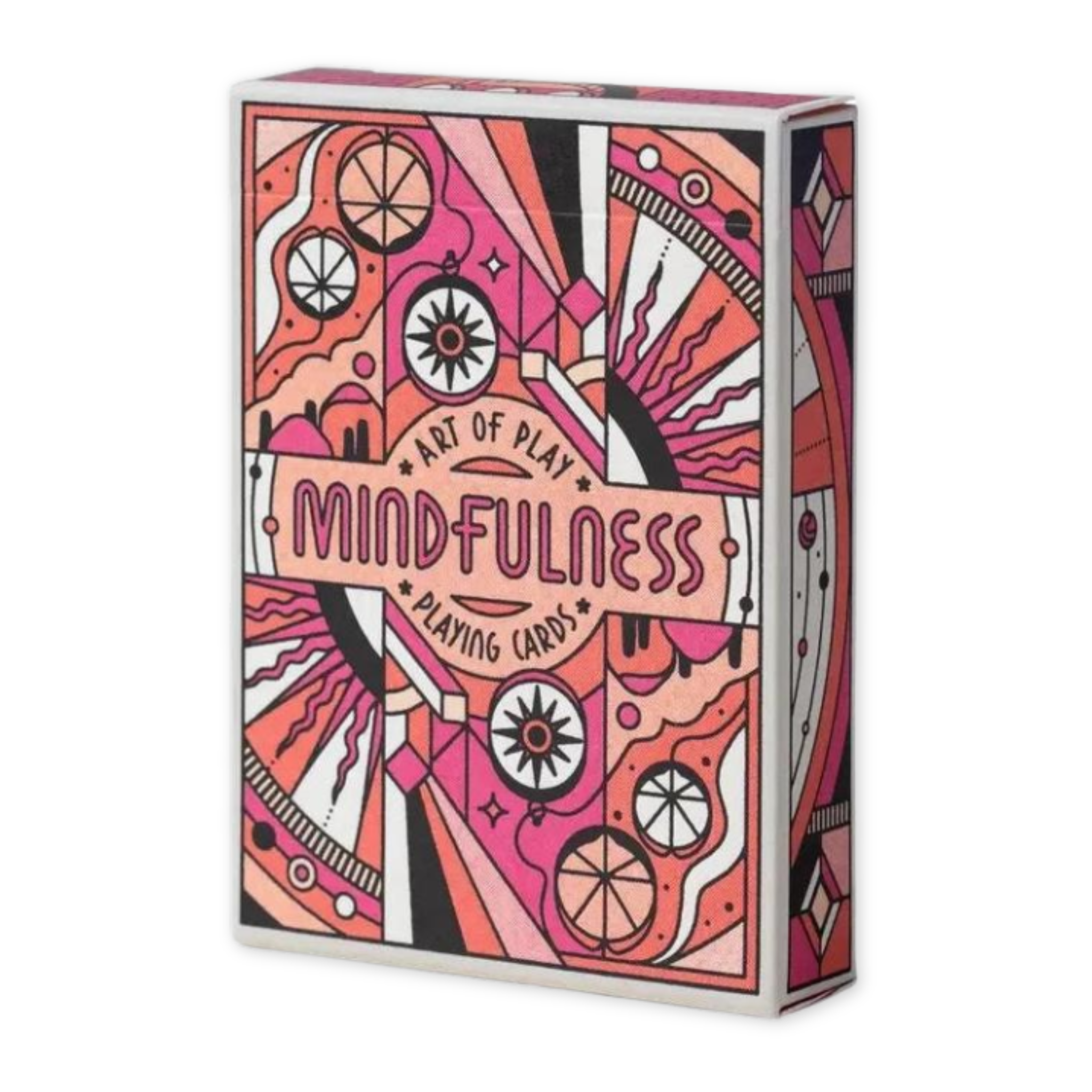 standard deck of playing cards featuring mindfulness practice designs