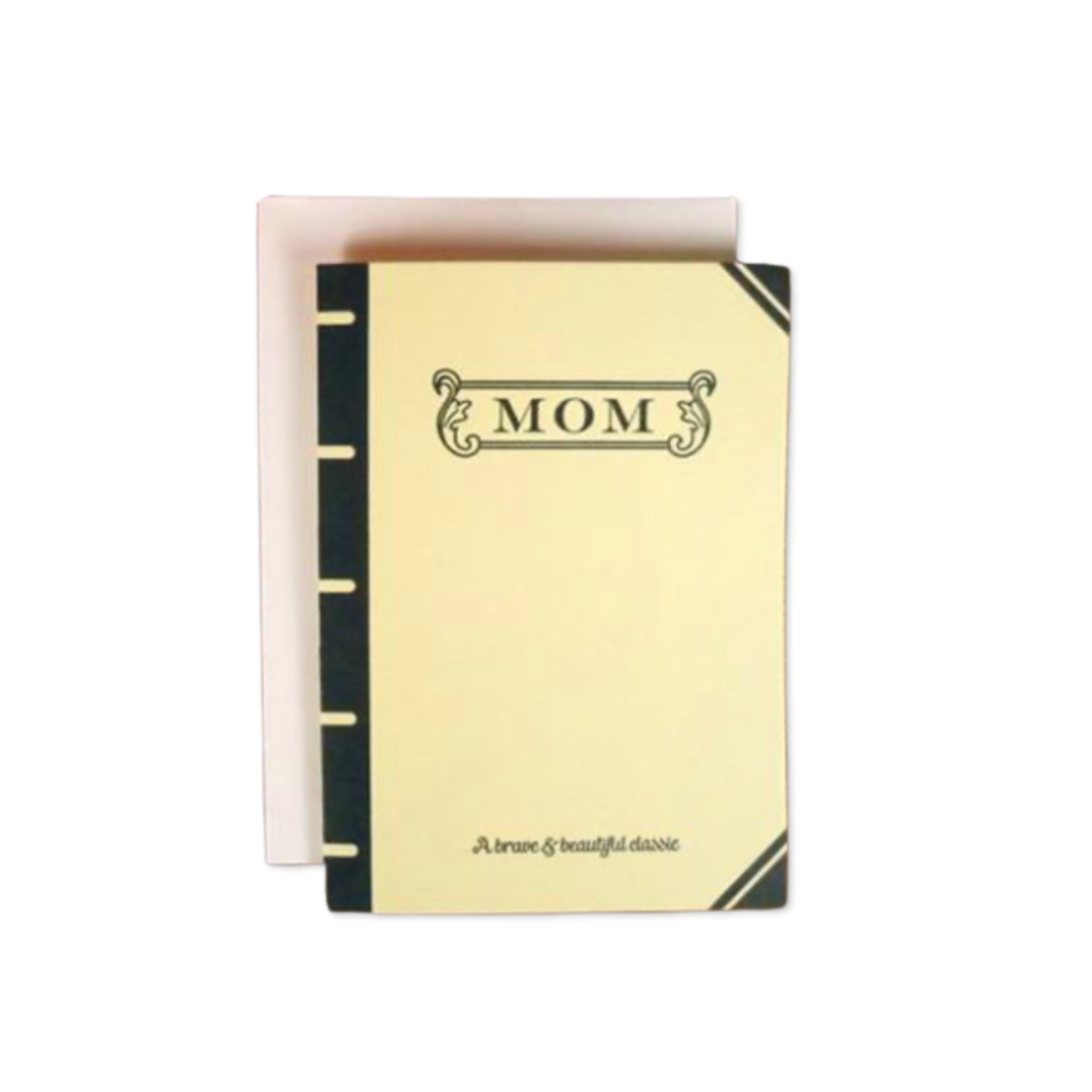 Greeting Card with 'Mom' on the cover on a white background