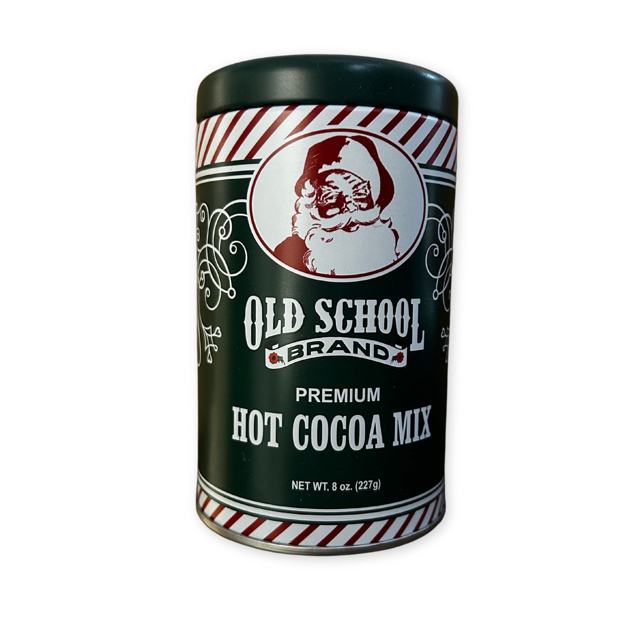 Can of hot cocoa mix Christmas theme