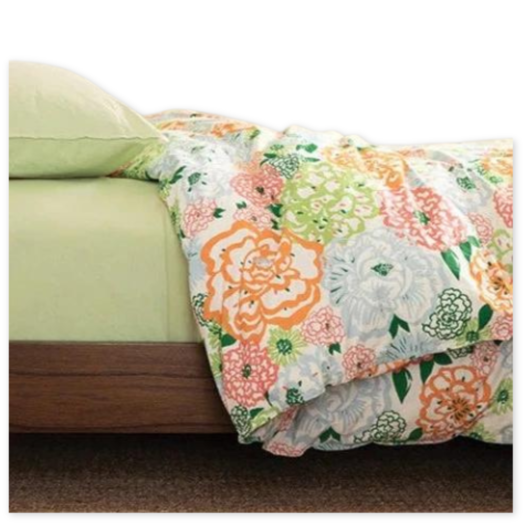 cotton pastel floral patterned duvet cover