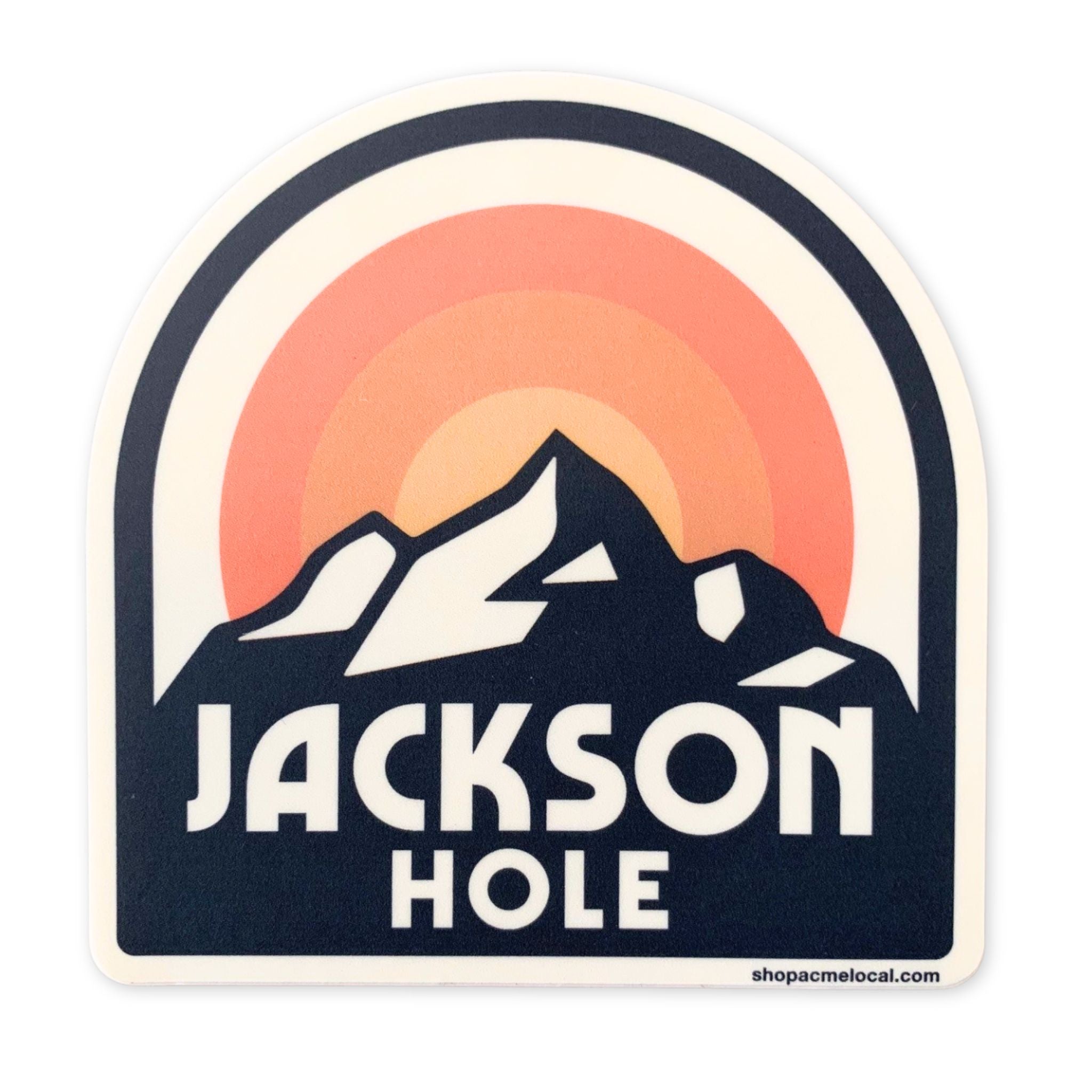 Jackson Hole Rounded Sunset Sticker