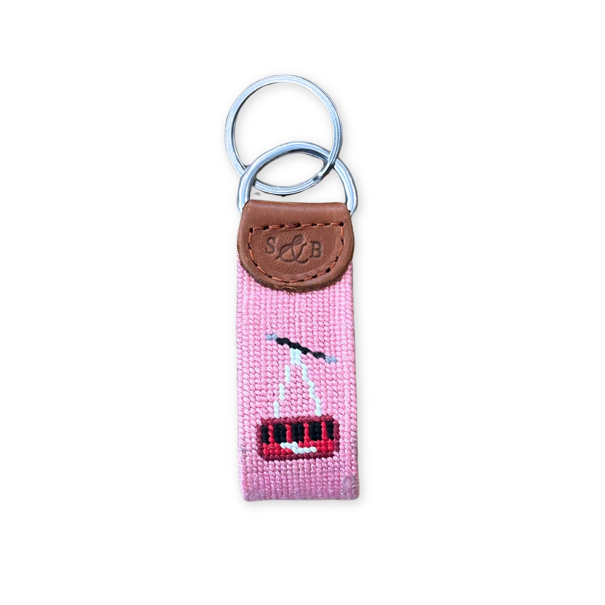 Tram Needlepoint Key Fob by Smathers & Branson | MADE
