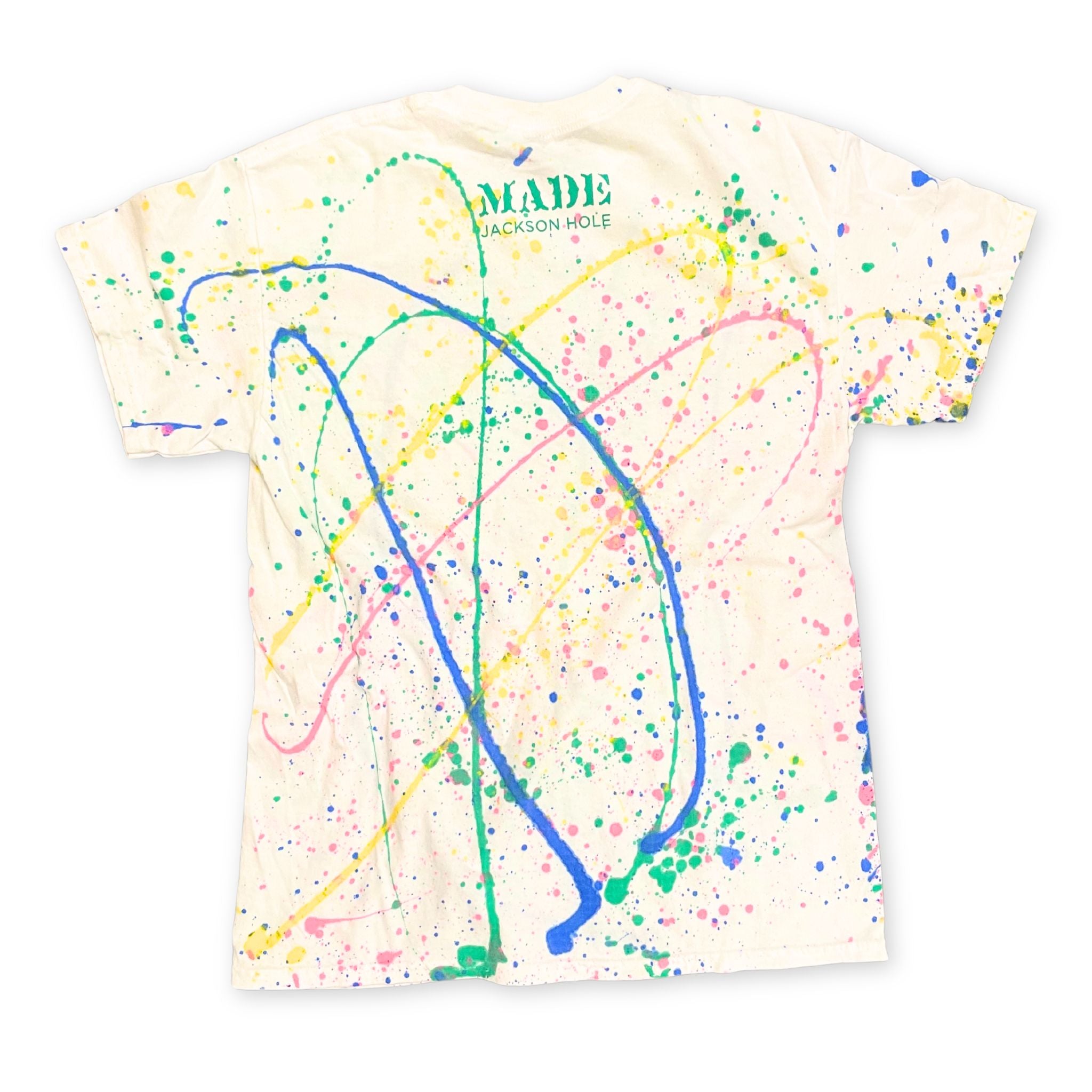 White shirt with splatter paint