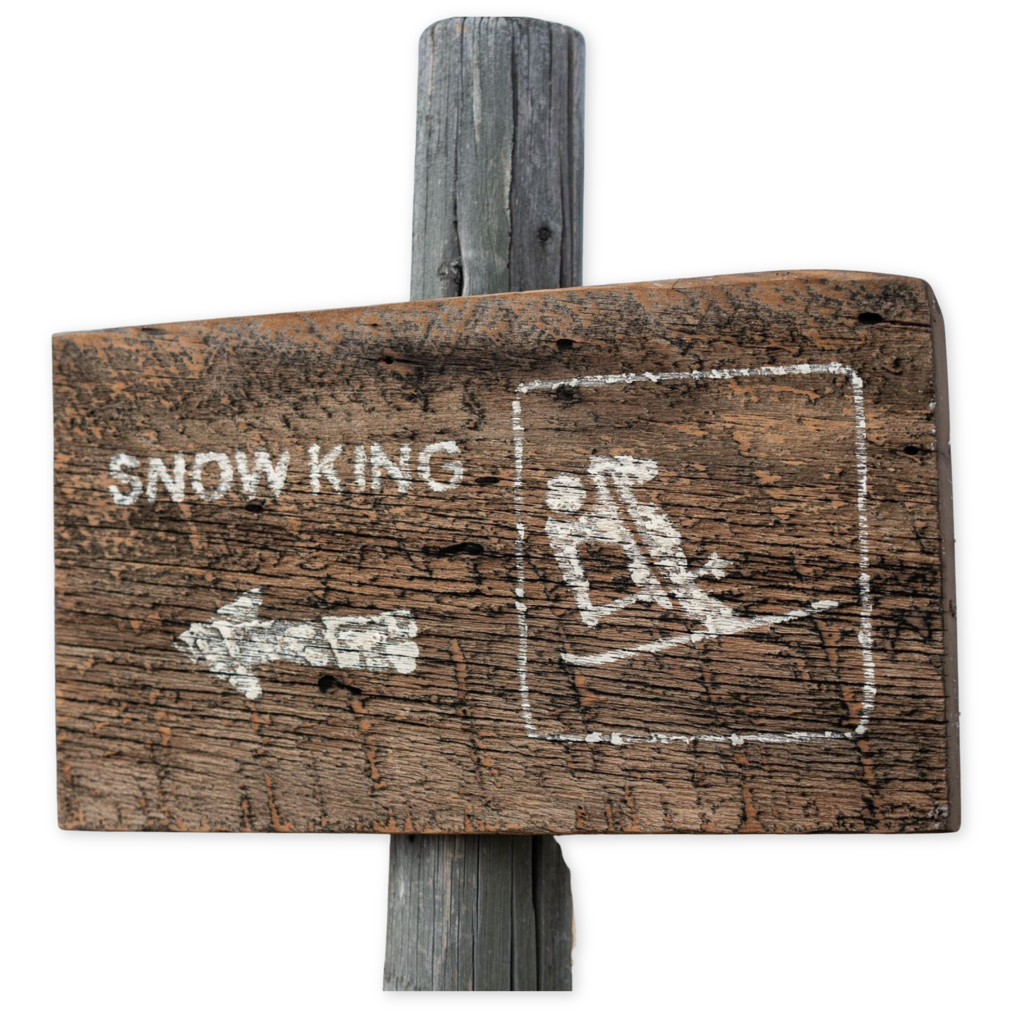 rustic inspired snow king ski resort sign on barnwood