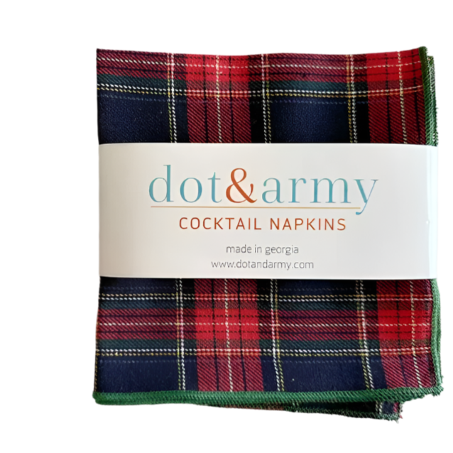 Tartan Cloth Cocktail Napkins