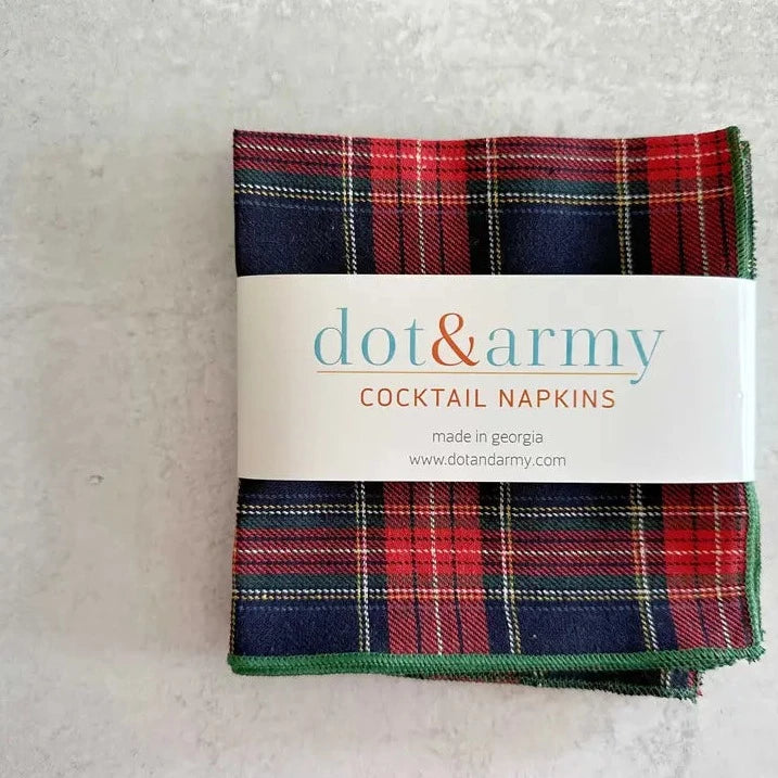 Tartan Cloth Cocktail Napkins