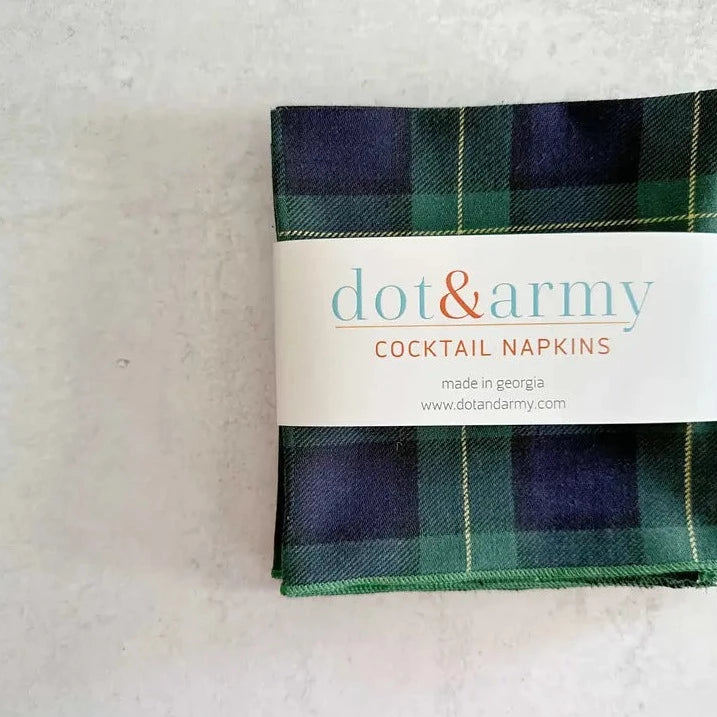 Tartan Cloth Cocktail Napkins