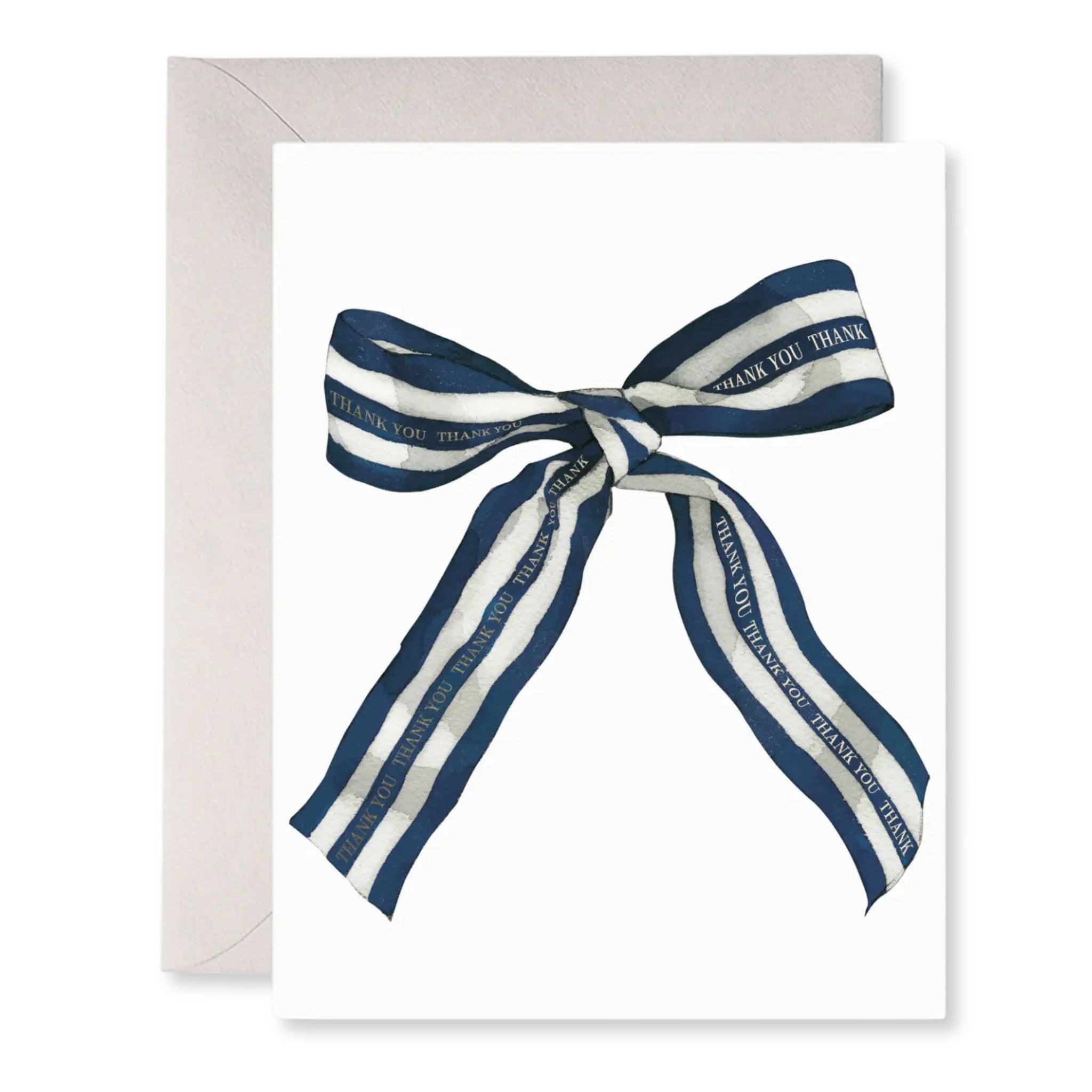 Navy Bow Thank You Card