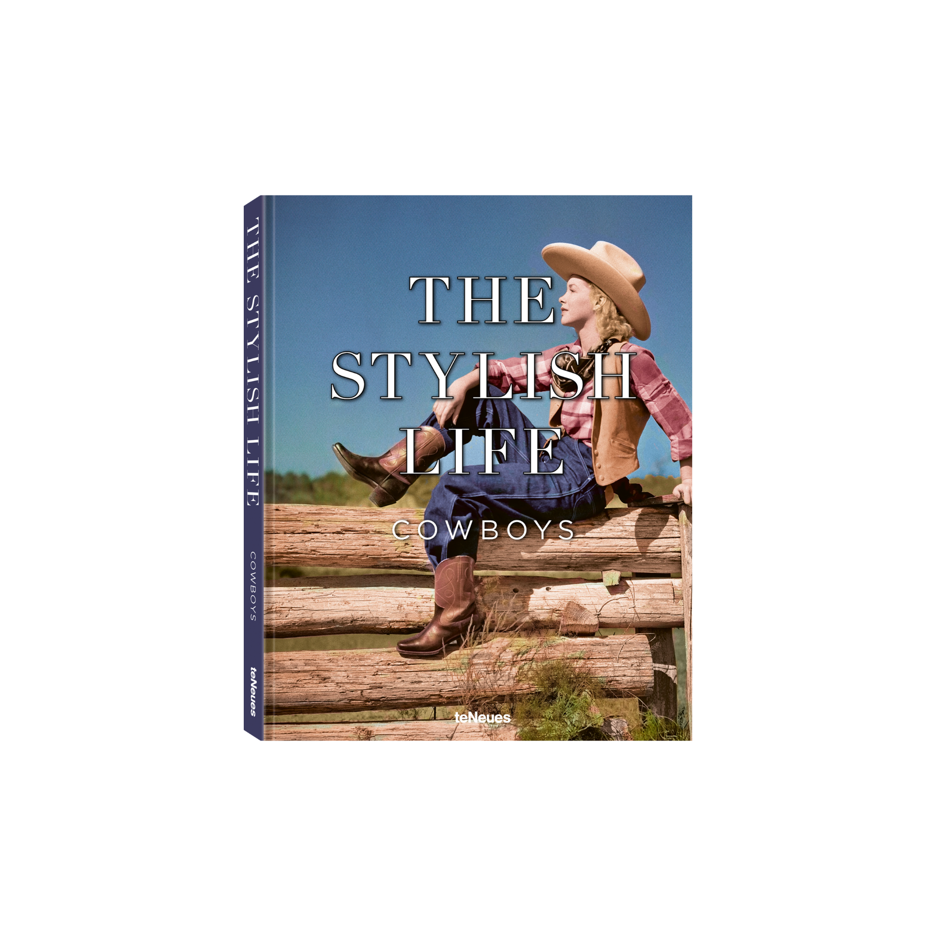 Book titled 'The Stylish Life: Cowboys' with a person in cowboy attire on the cover.