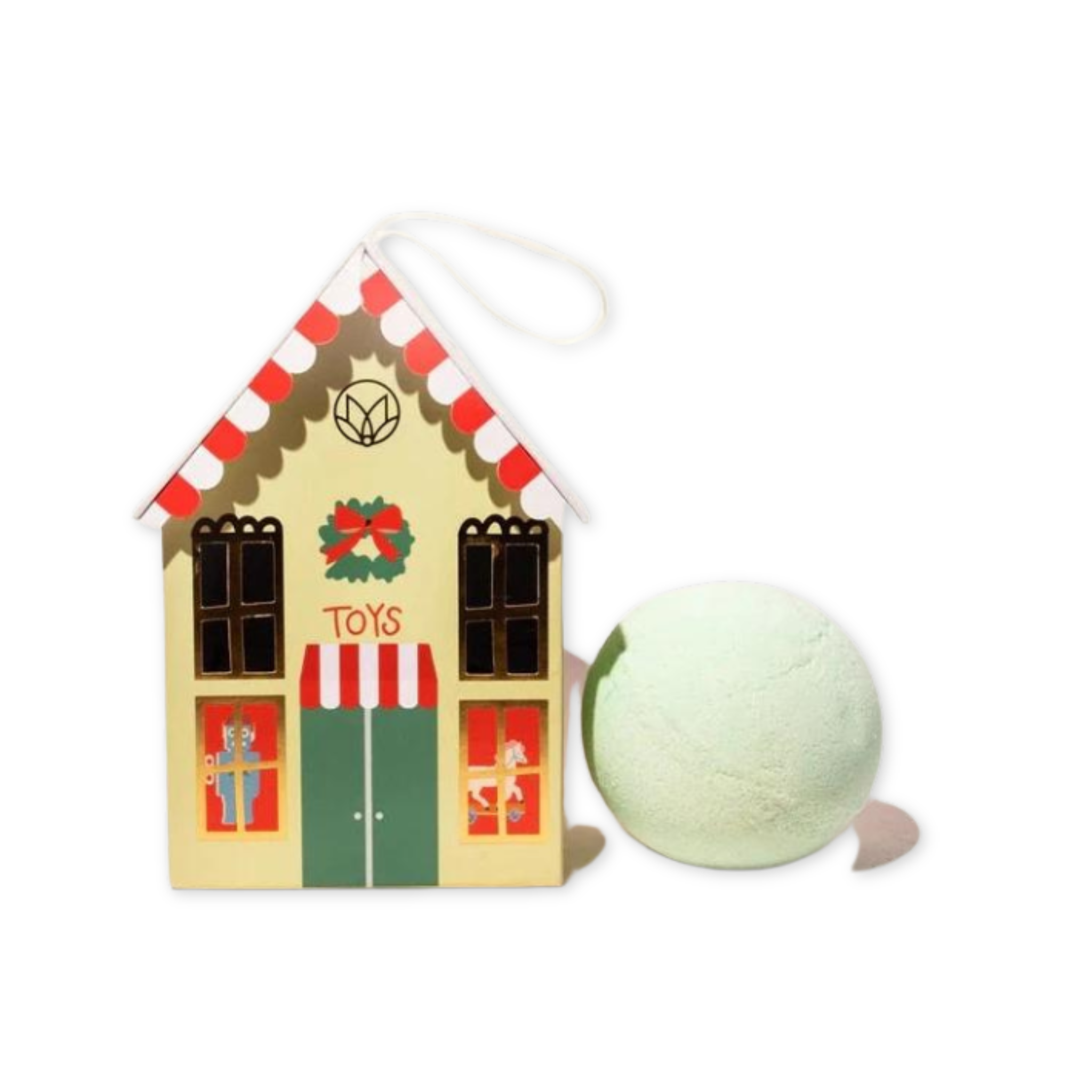 peppermint and sage scented bath balm in a toy store box