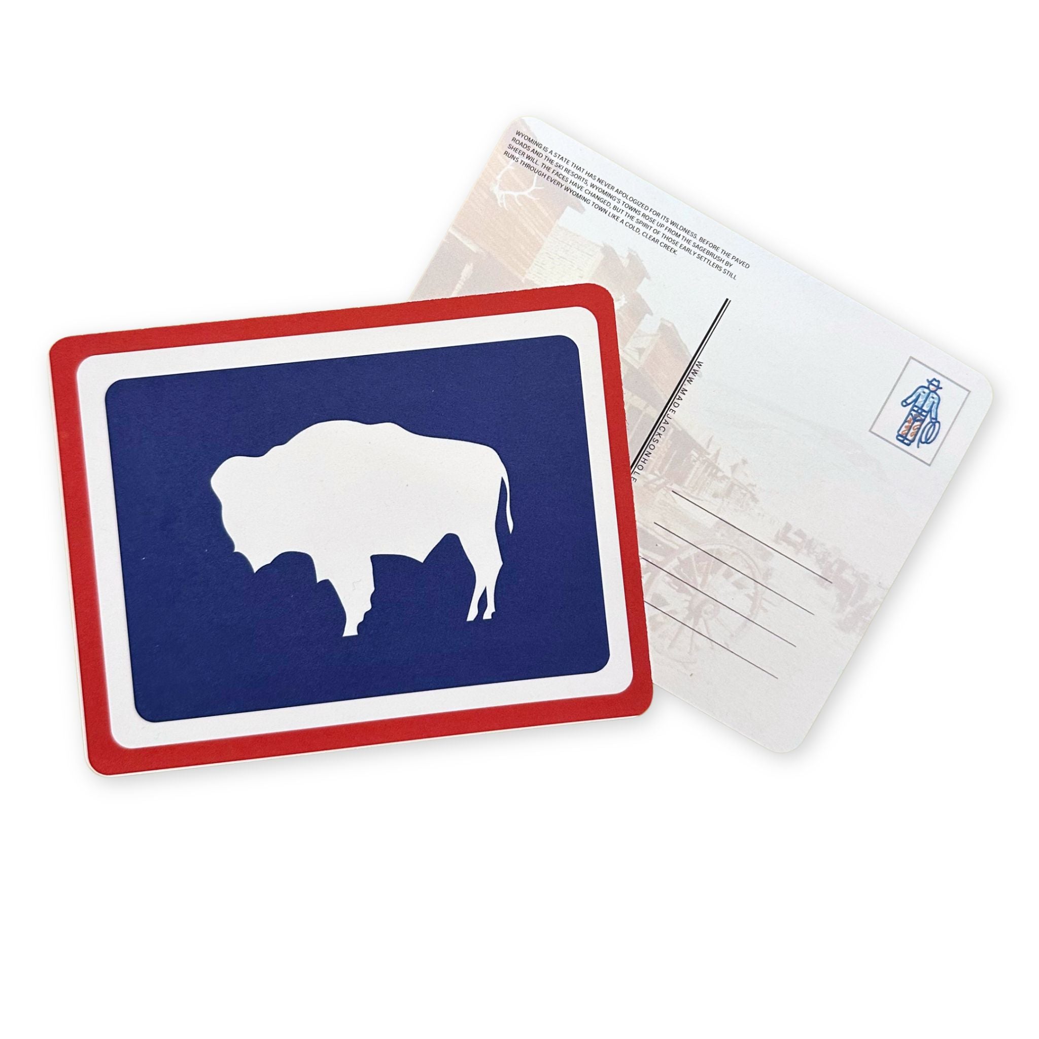 Postcard of the Wyoming flag.