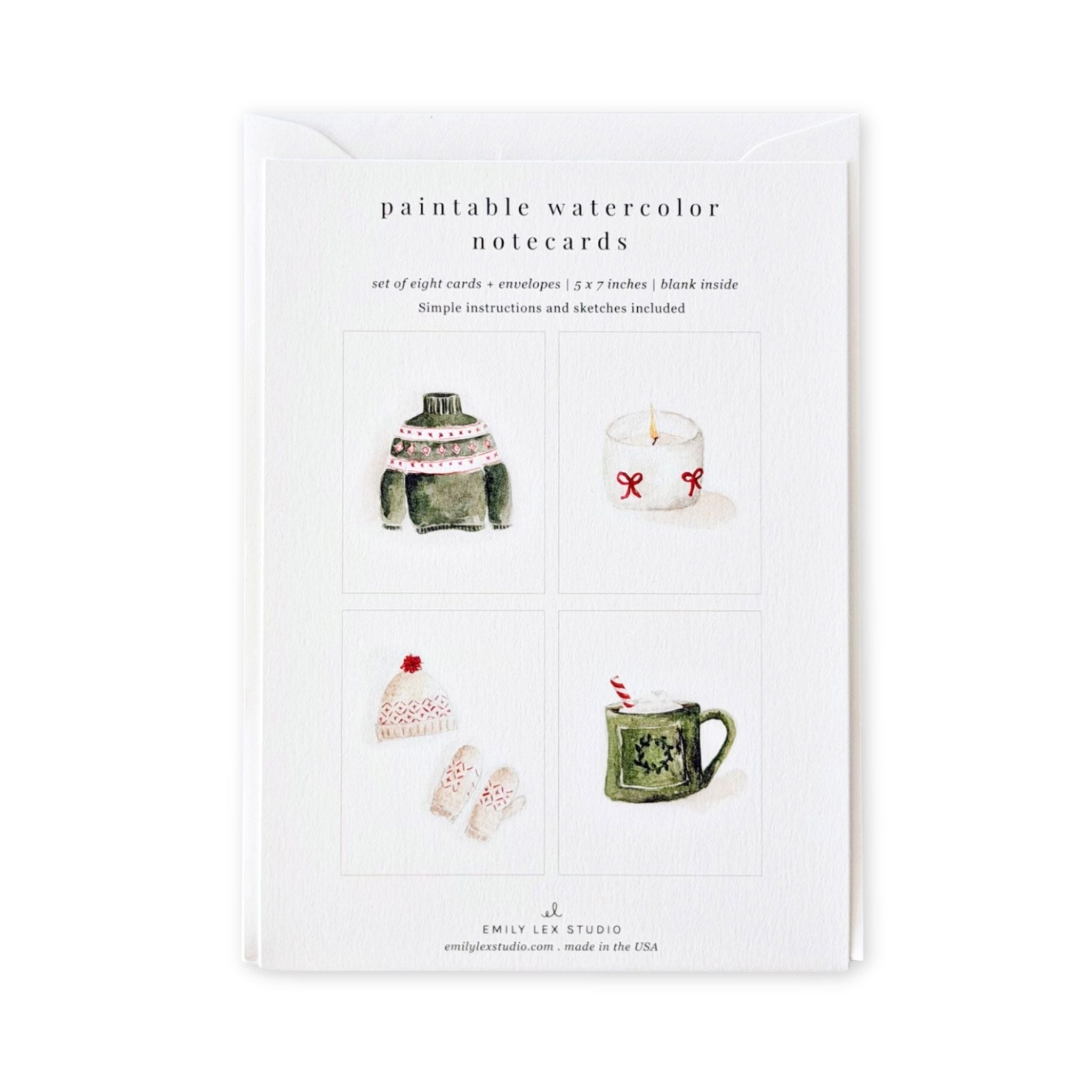 Paintable Watercolor Notecards