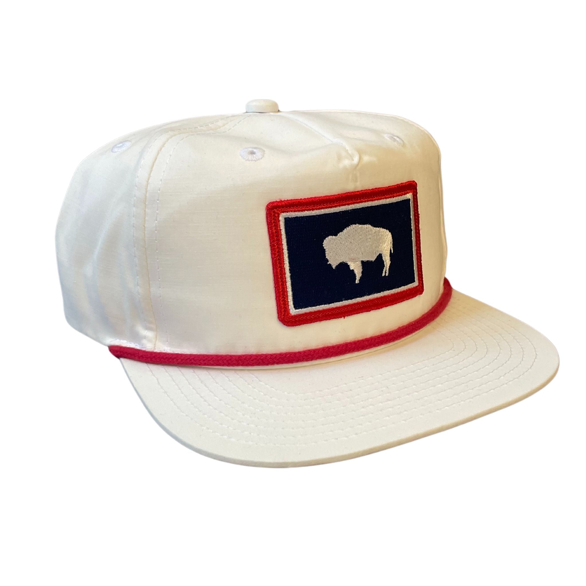 White - Wyoming Flag Rope Hat