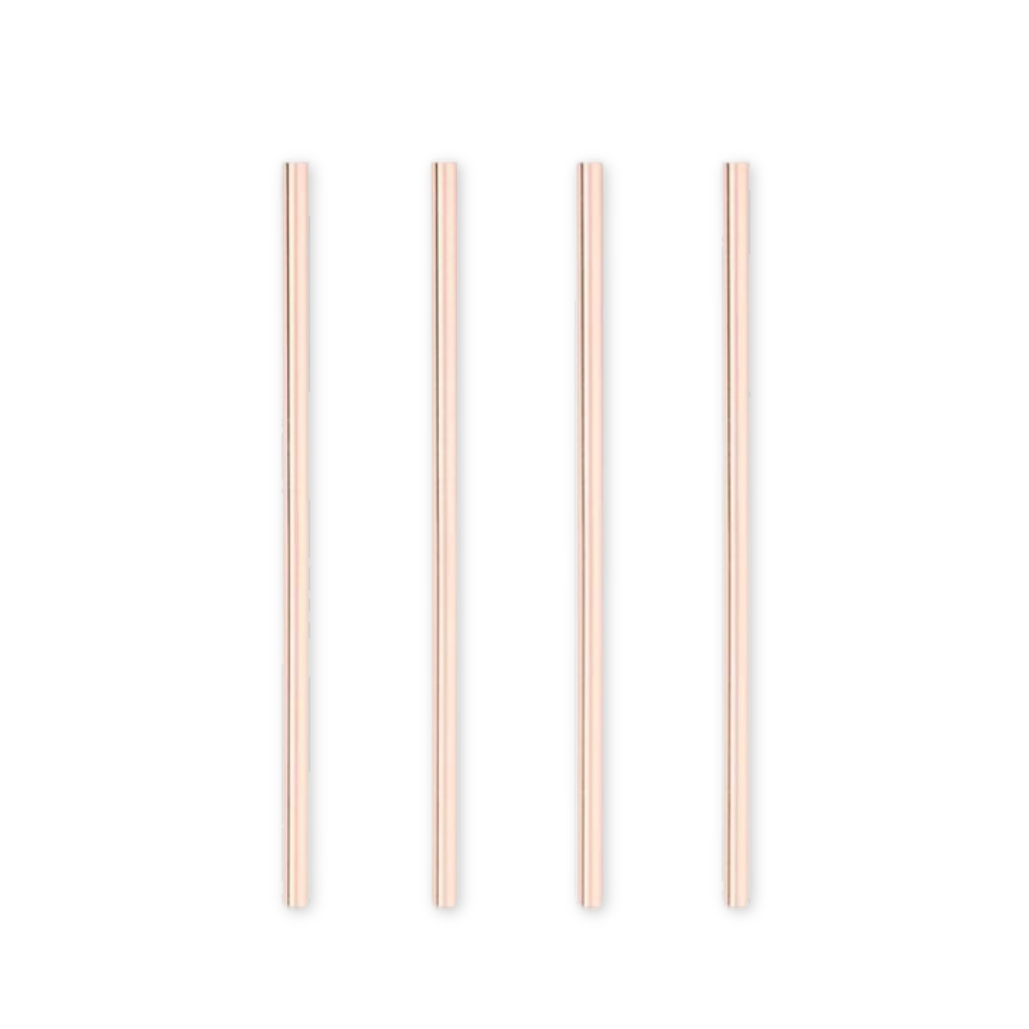 set of four copper cocktail straws