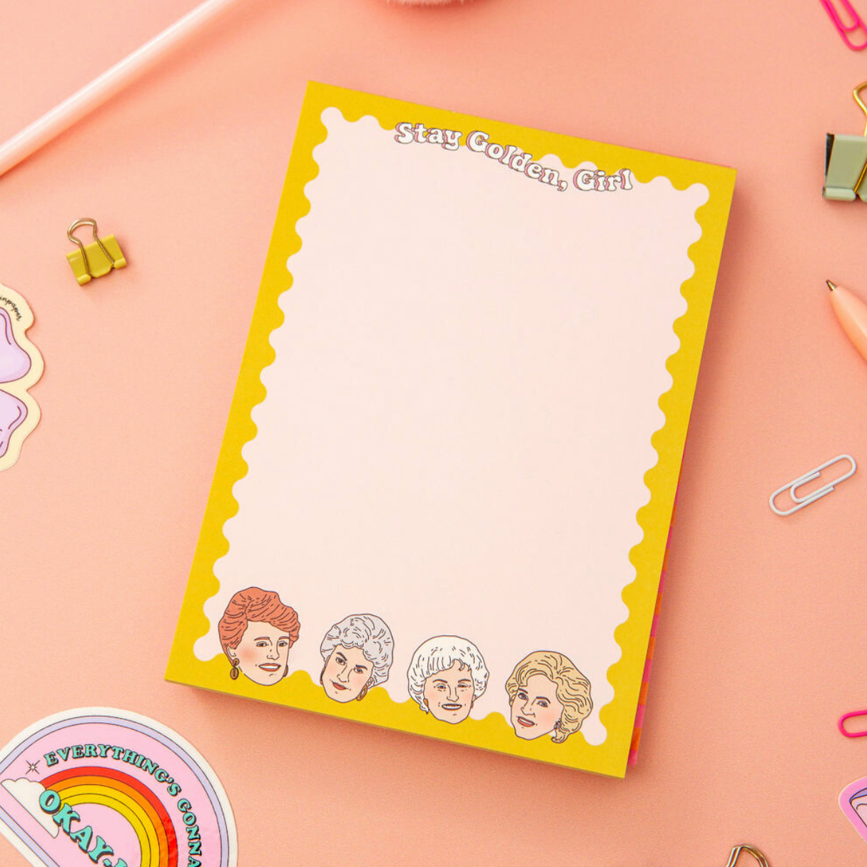 Stay Golden Girl Notepad