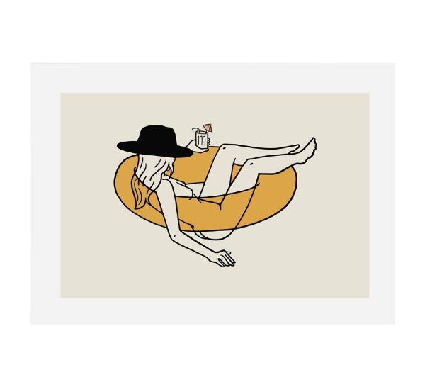 Float Cowgirl Art Print