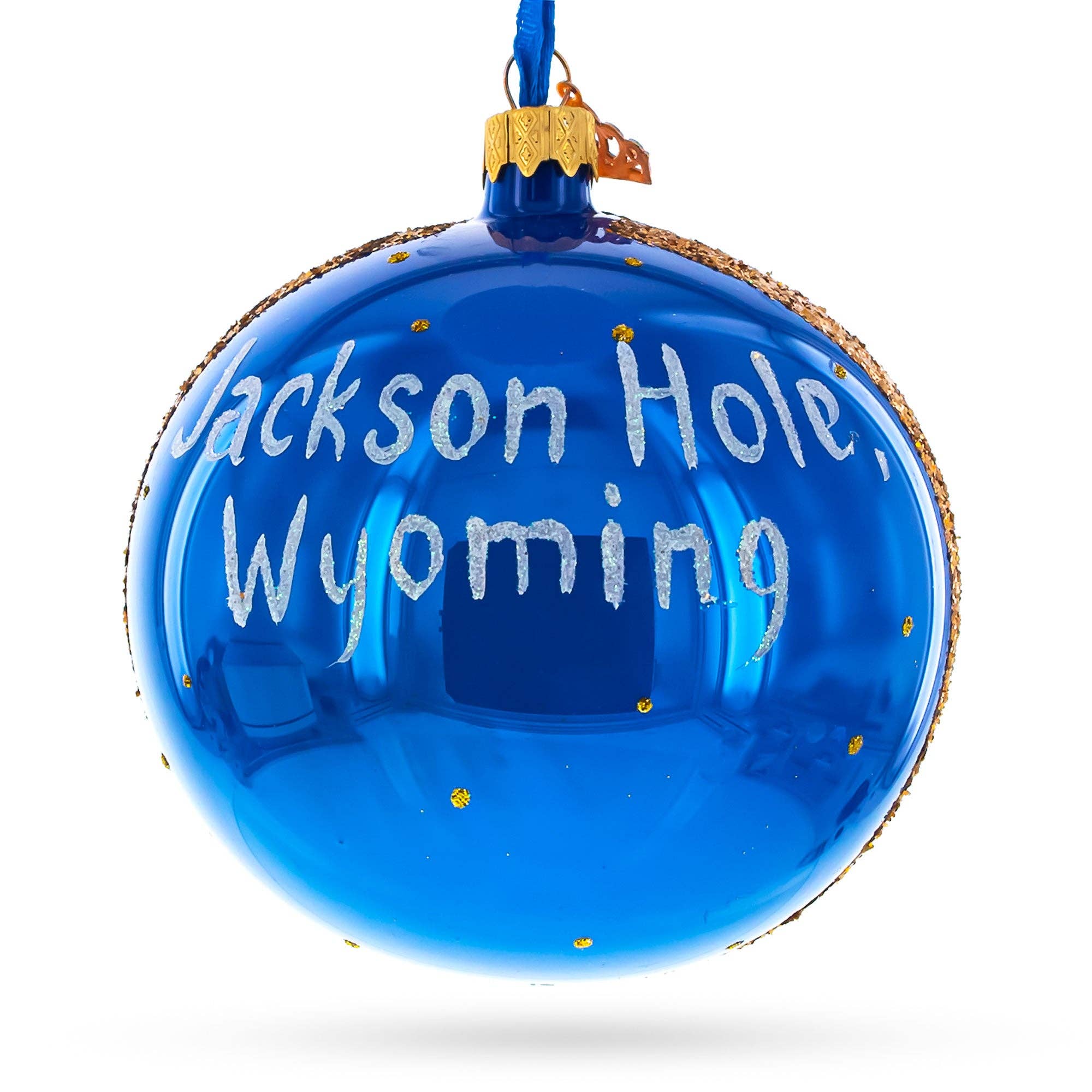 Jackson Hole Ski Resort Glass Ornament