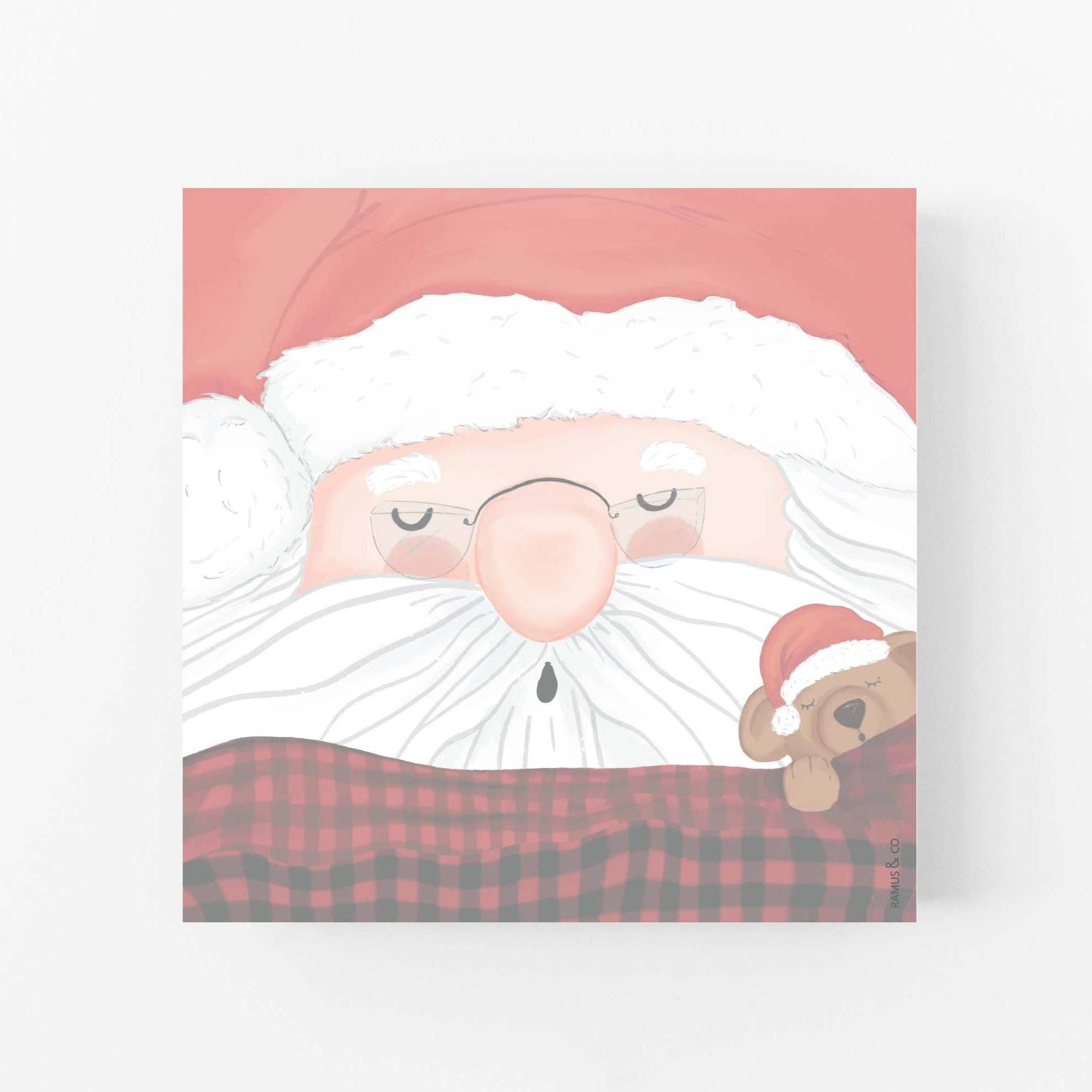 Santa's Nap Square Notepad