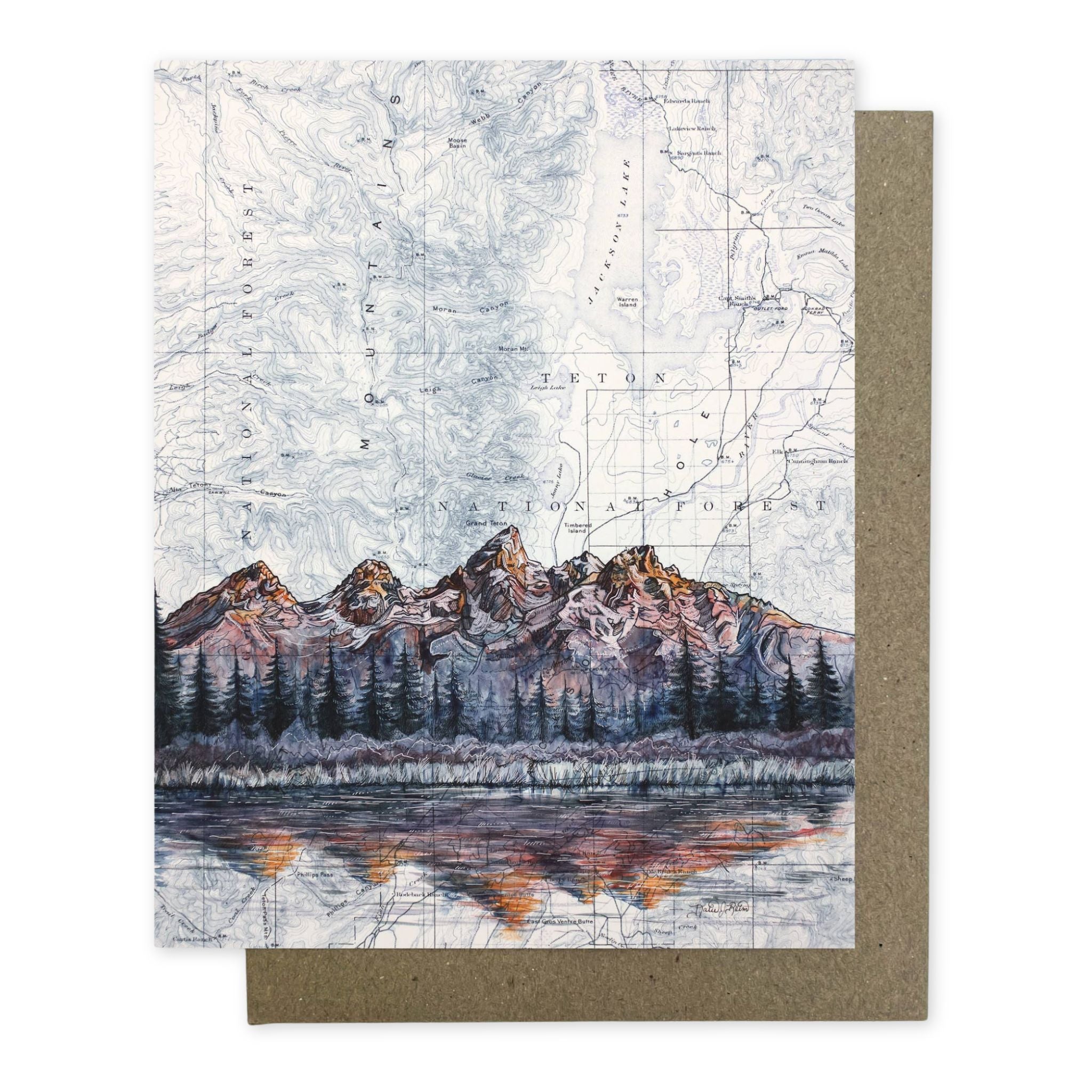 Grand Teton National Park Blank Note Card