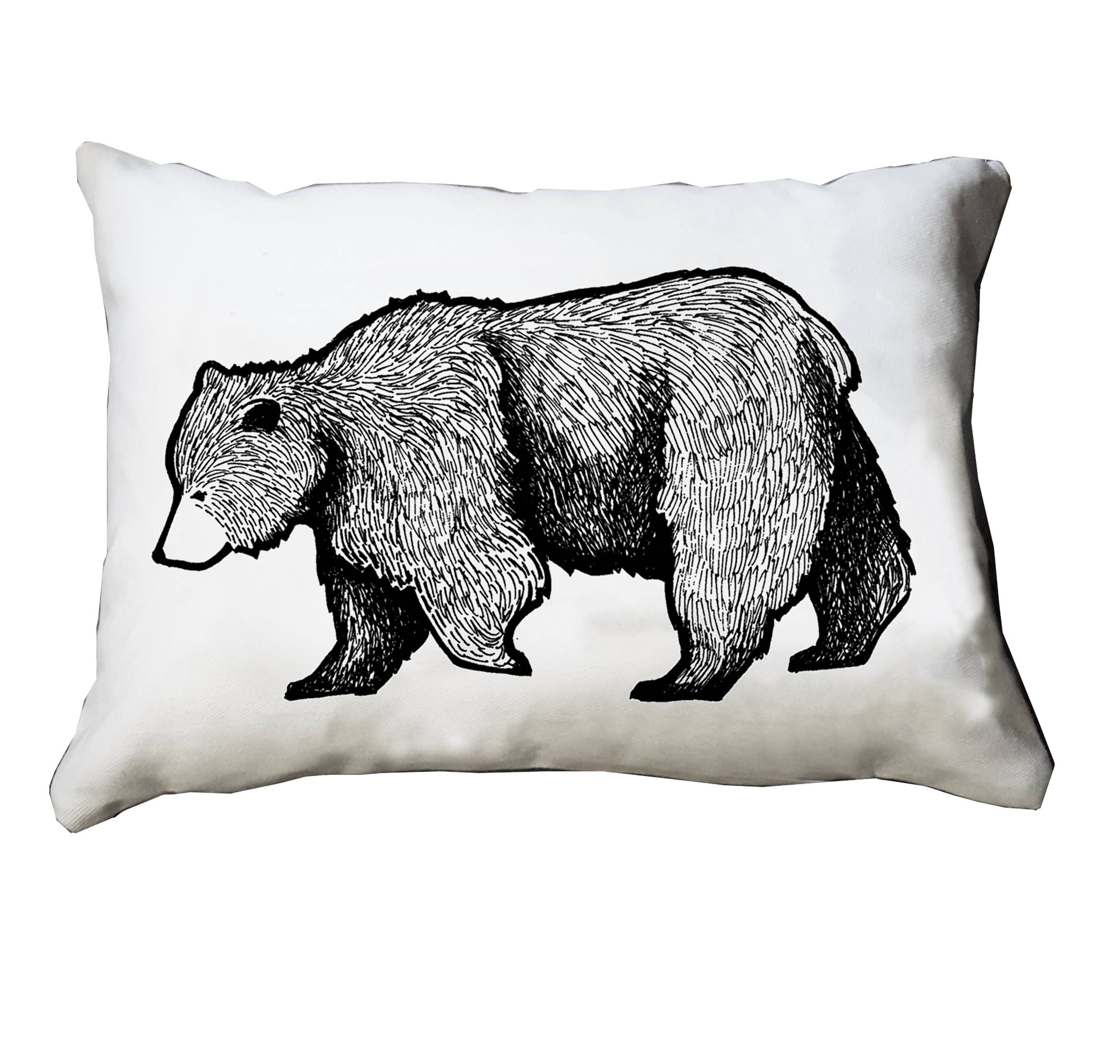 Bear v 2024 shaped pillow grey