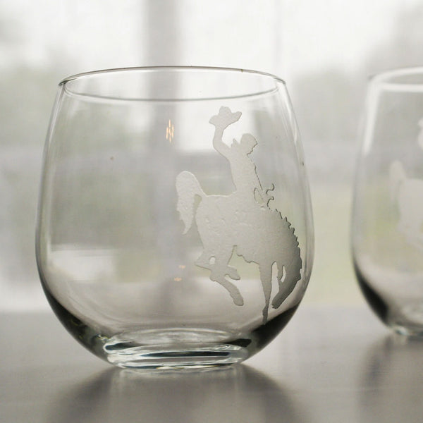 Etched Wine Glass - MADE