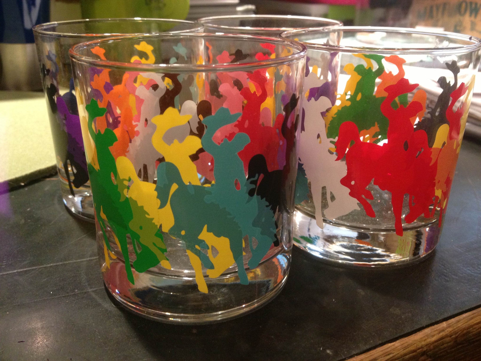 Multi Print Bronco Rocks Glasses